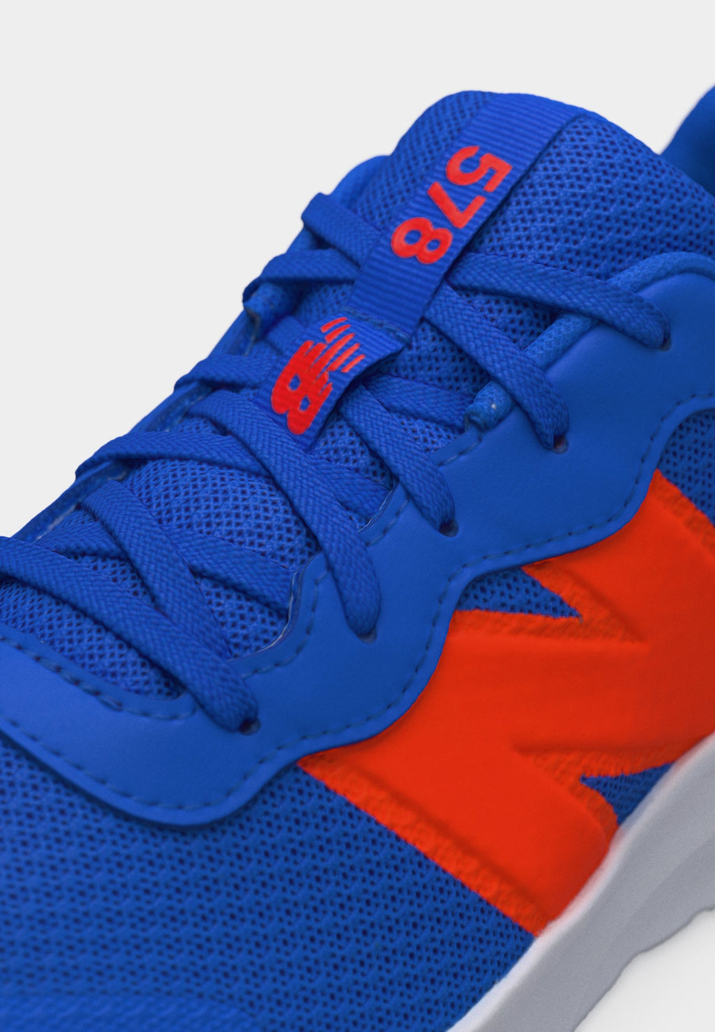 578 LACE UNISEX - Road running shoes - blue bird/team orange/white