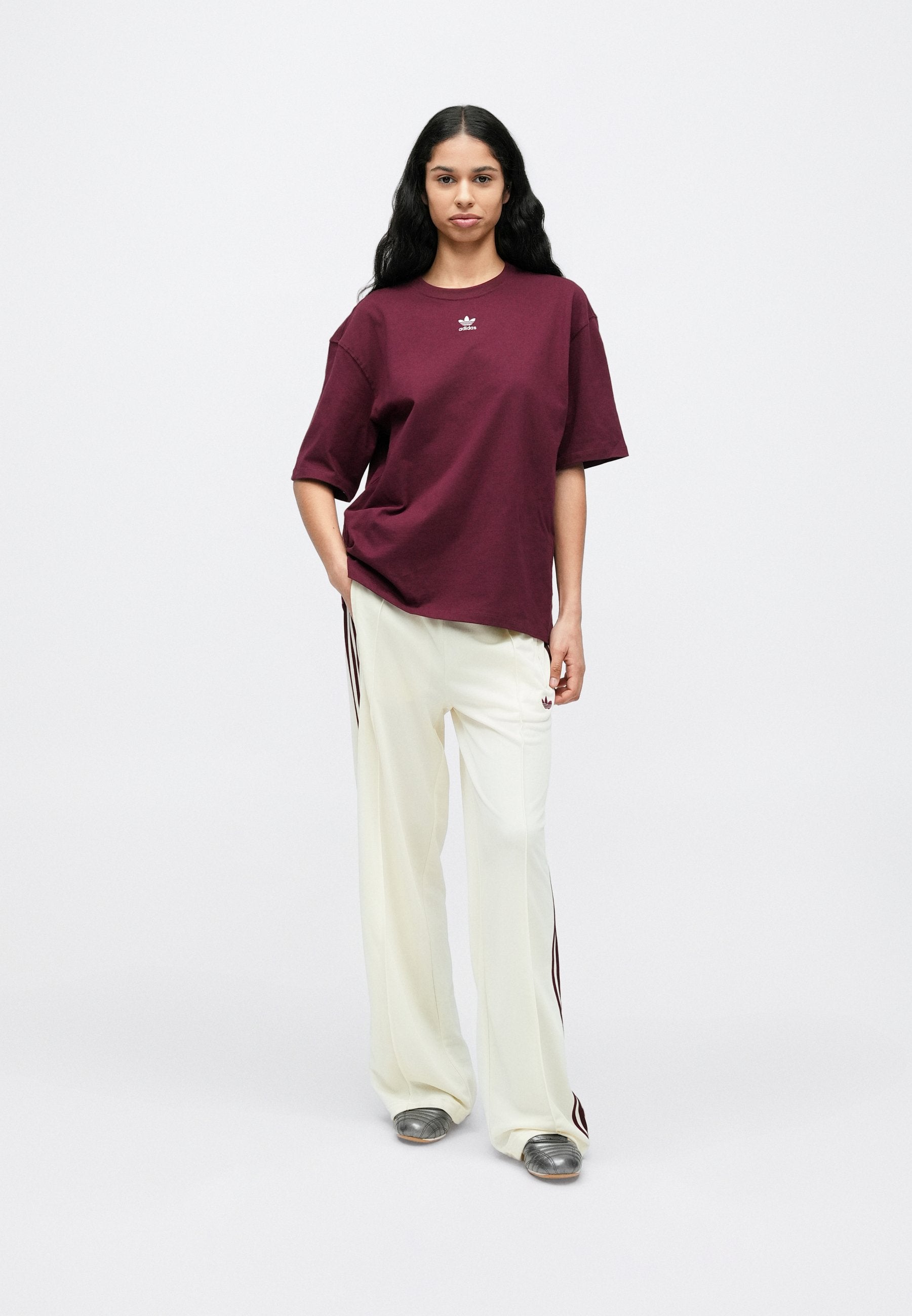 TEE - Basic T-shirt - maroon