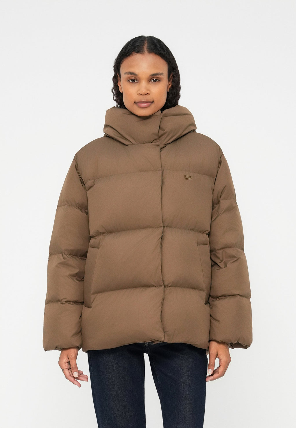 WATER REPELLENT DOWN WRAP JACKET - Winter jacket - nordic taupe