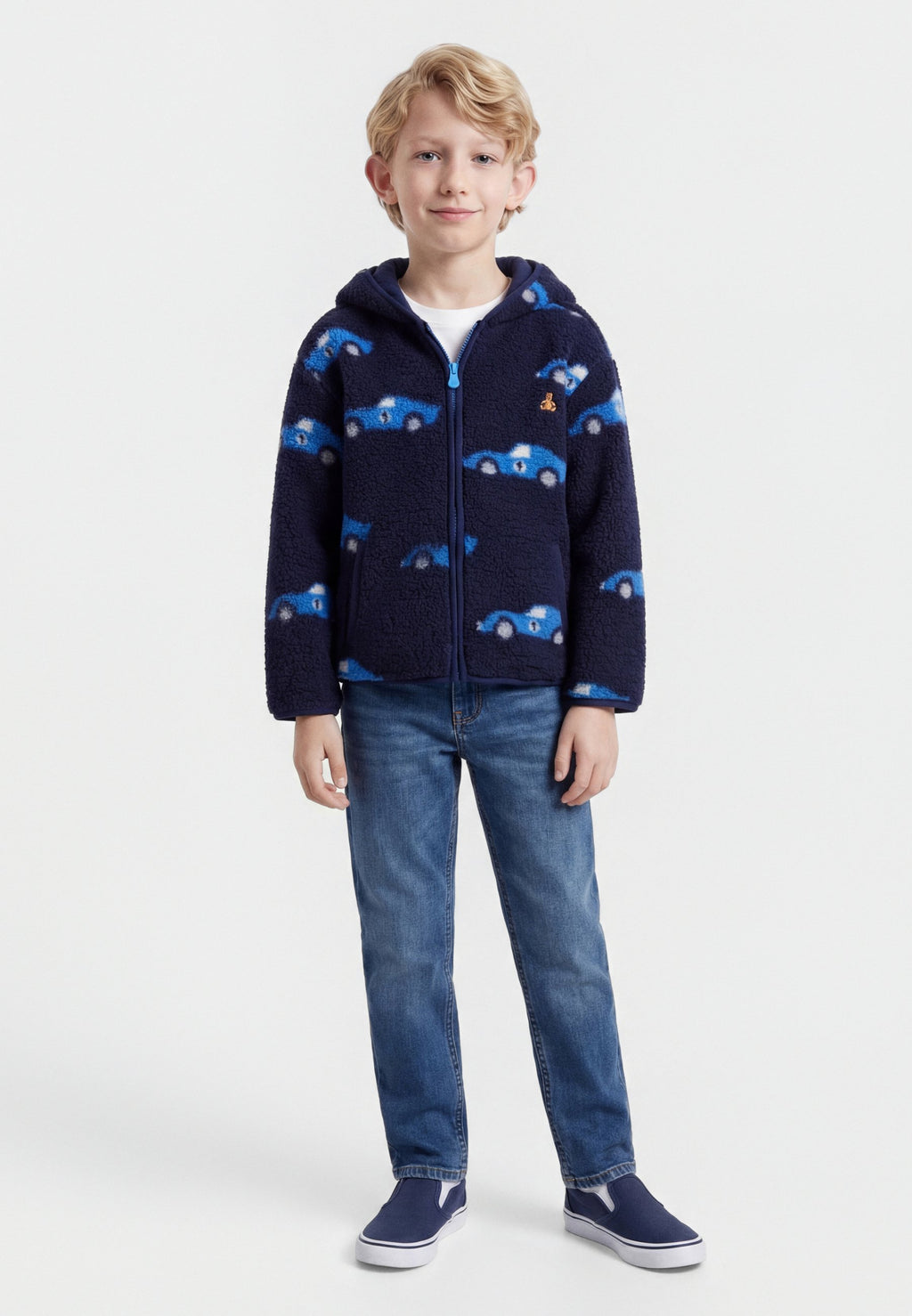 BABY & TODDLER SHERPA ZIP HOODIE - Fleece jacket - dark blue