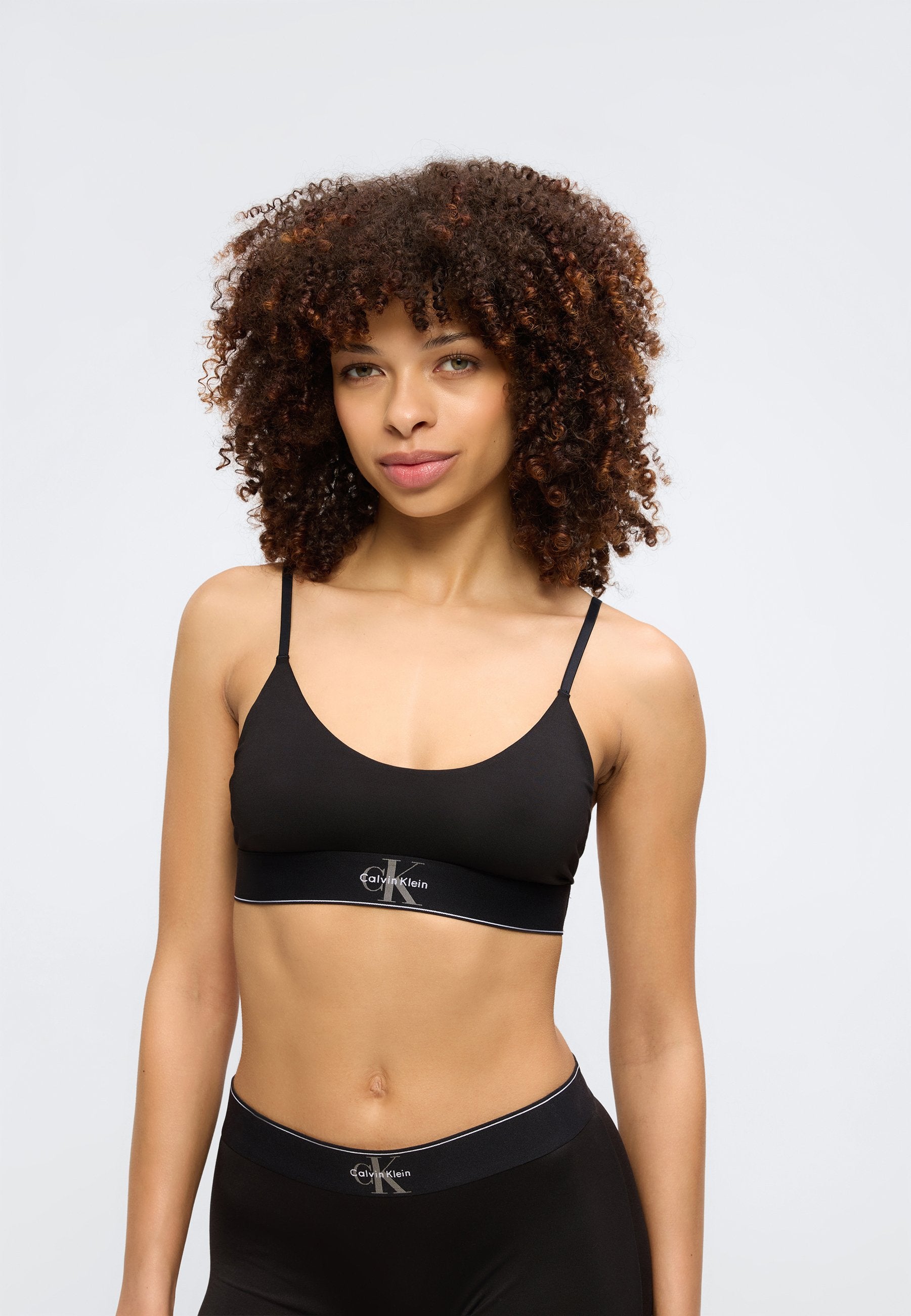 BRALETTE SANS DOUBLURE À MOTIF GRAPHIQUE - Bustier - noir