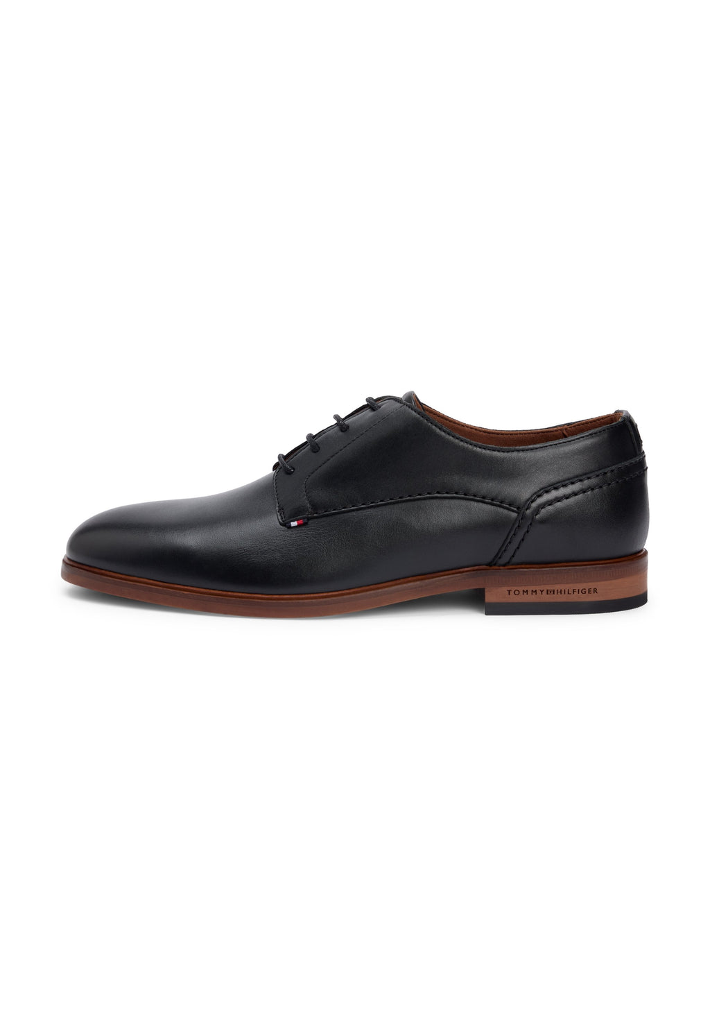 LEATHER DERBY SHOES - Lace-ups - black