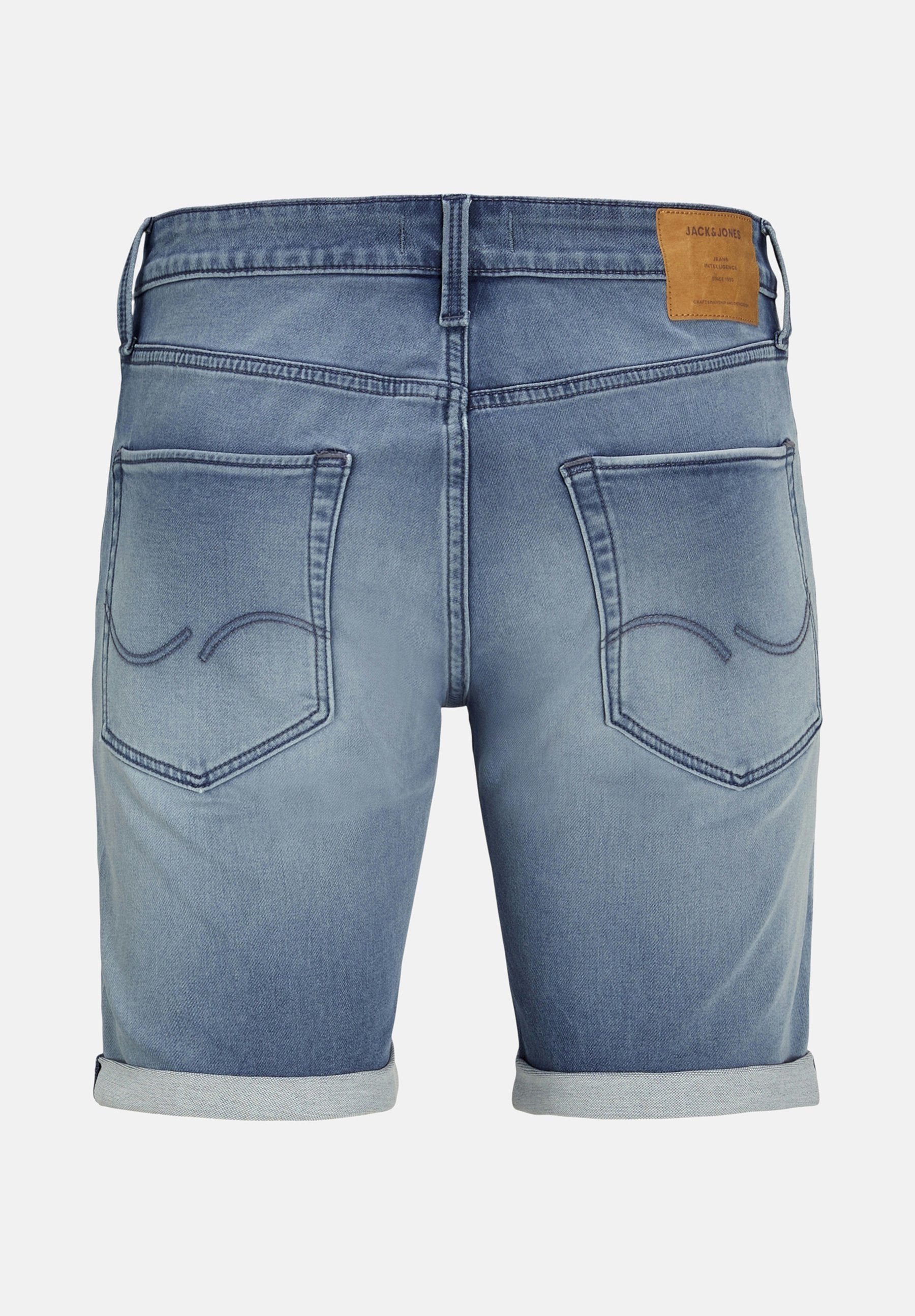 JJIRICK JJICON DENIM SHORTS - Denim shorts - blau