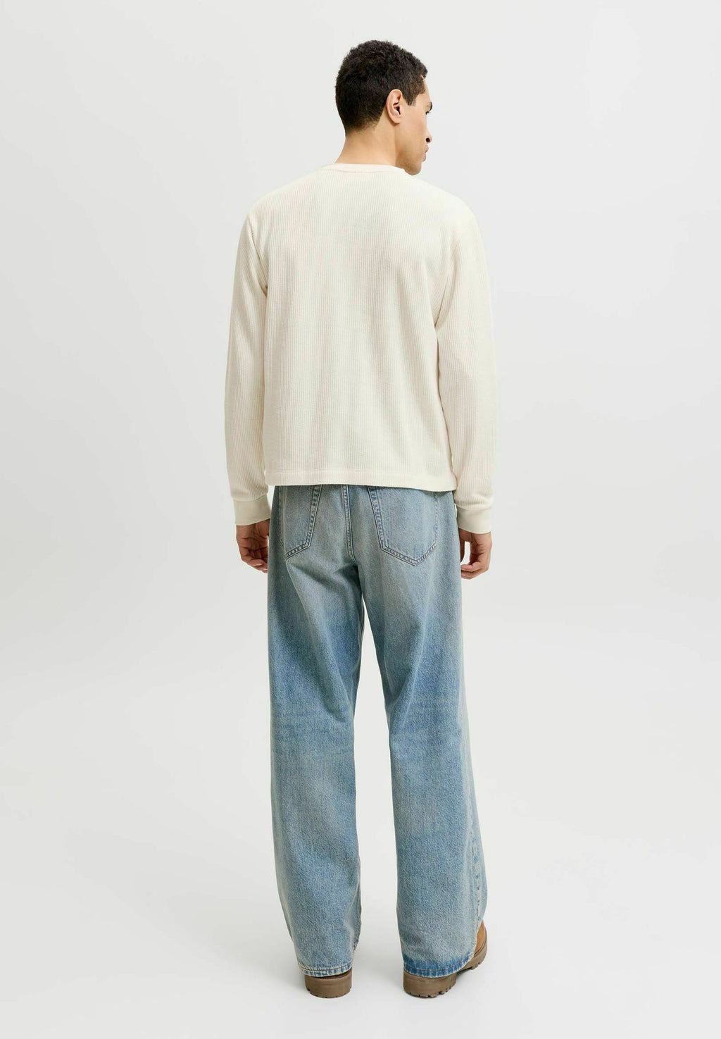 LONGSLEEVED T-SHIRT PLAIN LONGSLEEVED T-SHIRT - Long sleeved top - antique white