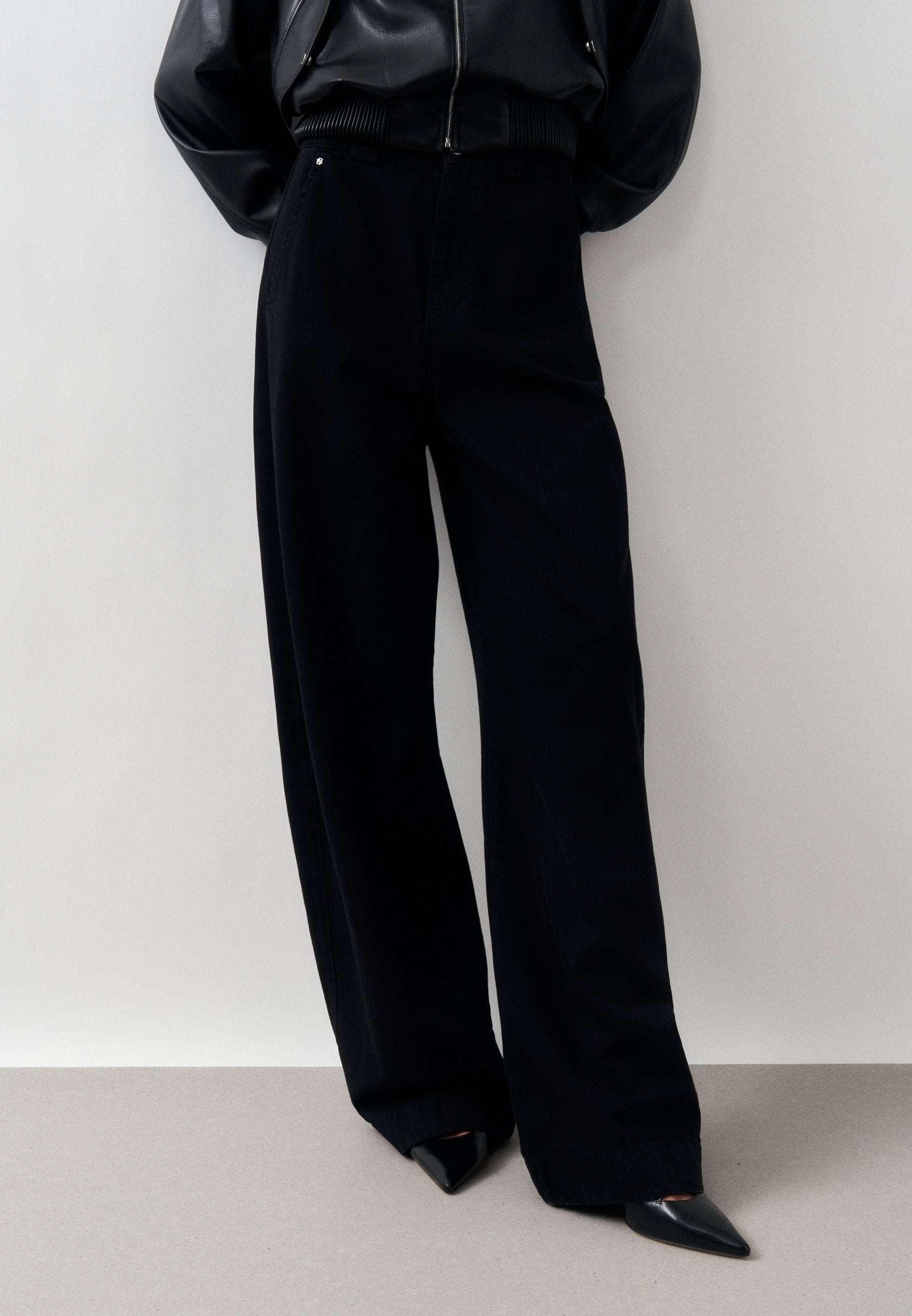 SEASONAL BARREL - Wide Leg - charcol