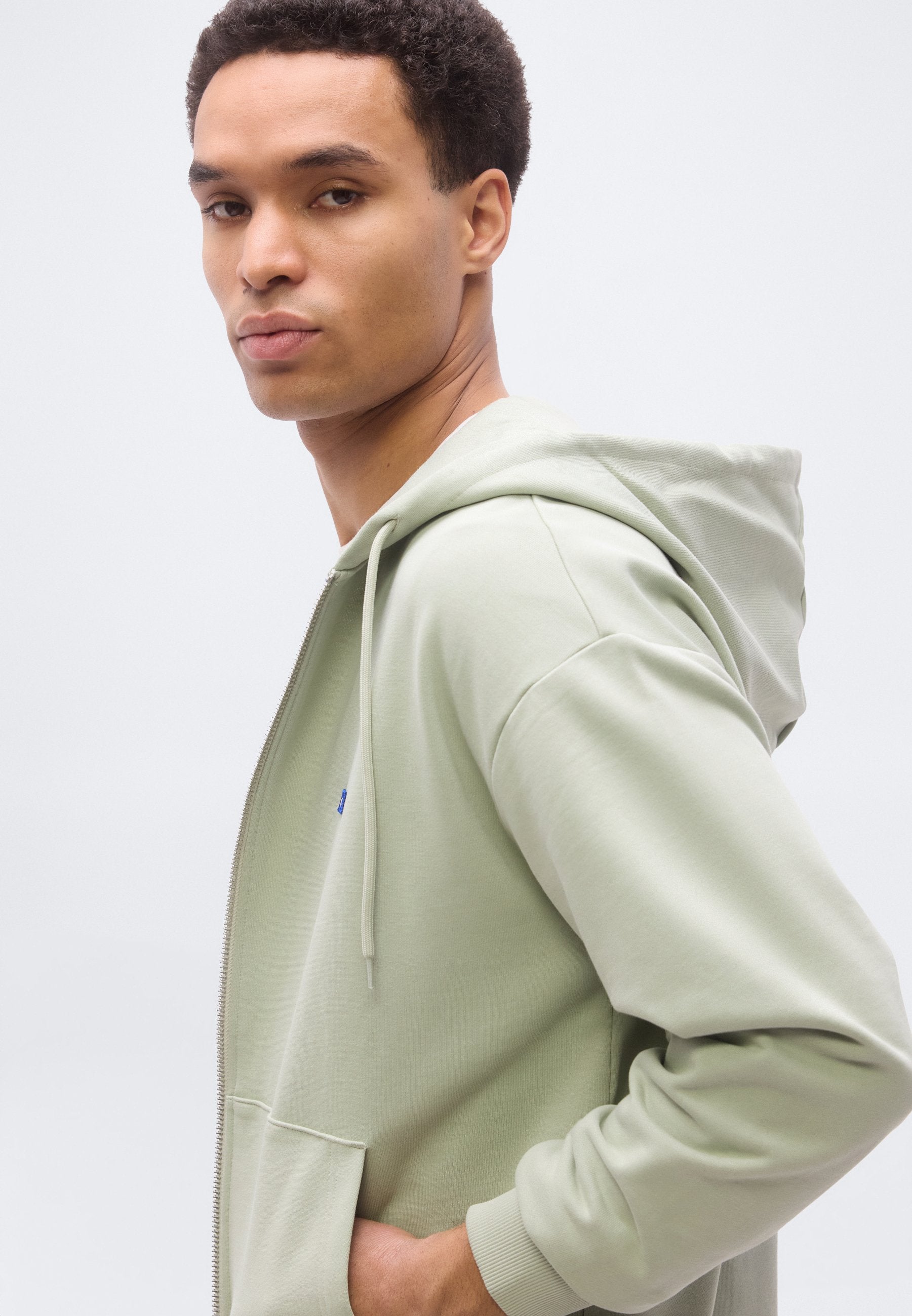 NADARASI - Zip-up sweatshirt - open green