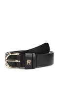 ESSENTIAL TH MONOGRAM PLAQUE LEATHER BELT - Belt - black