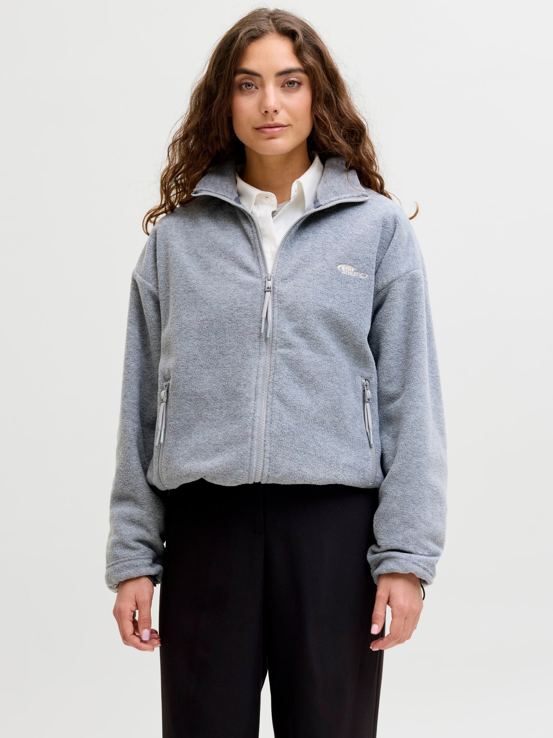 Fleece JXFREYA Fleece - Fleece jacket - medium grey melange