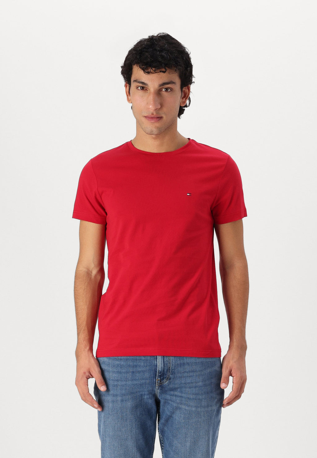 SLIM FIT TEE CORE ESSENTIALS - Basic T-shirt - medium red