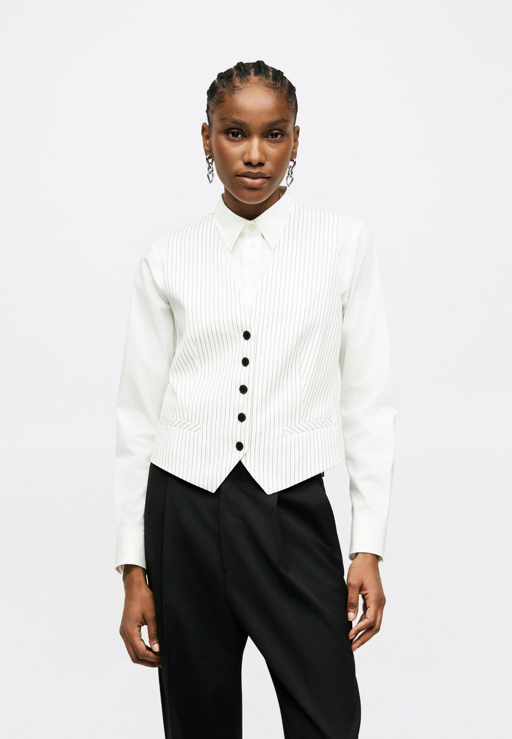 AUMARE - Waistcoat - white