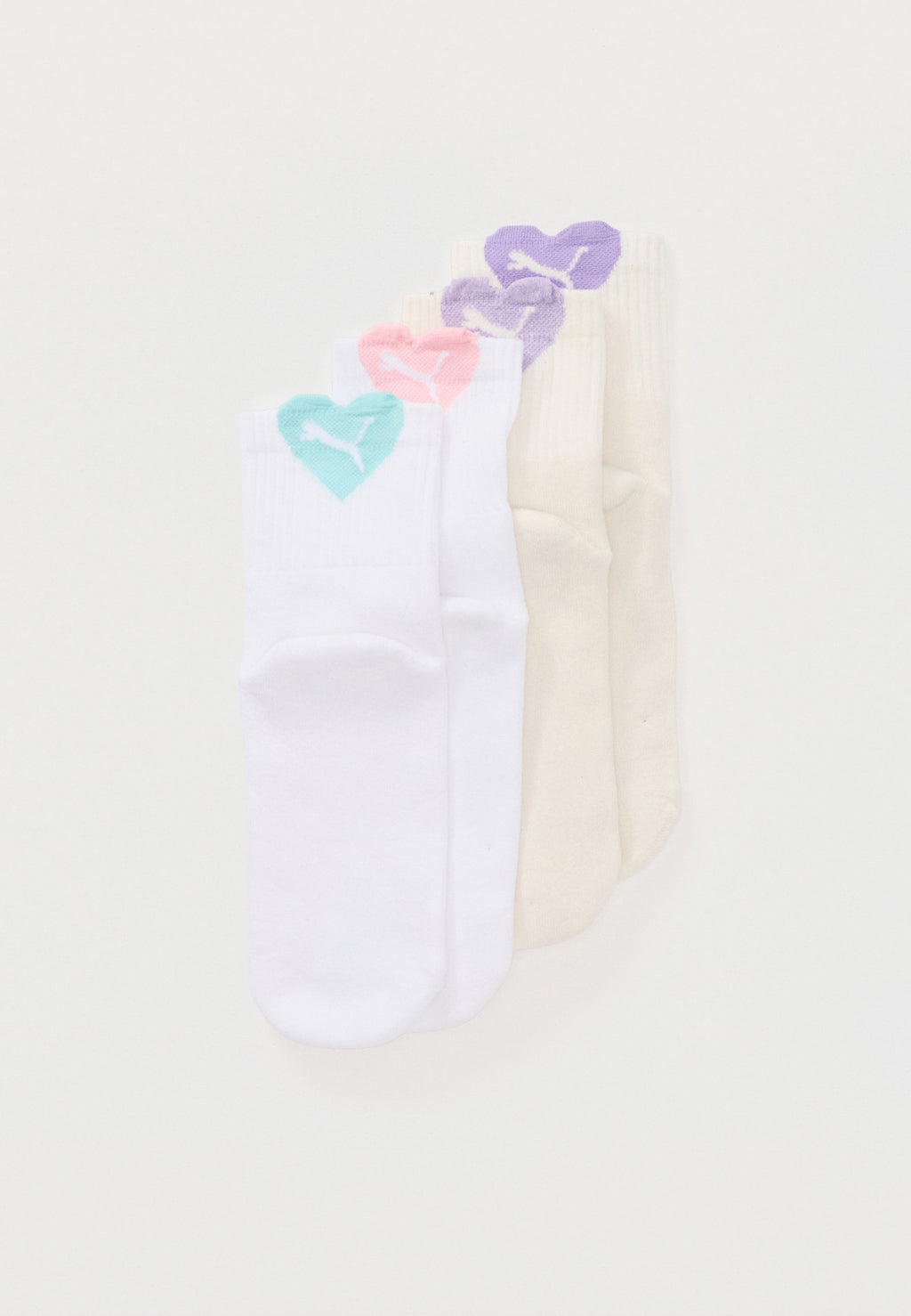 HEART LOGO SHORT CREW 4 PACK  - Socks - pink/purple/turquoise