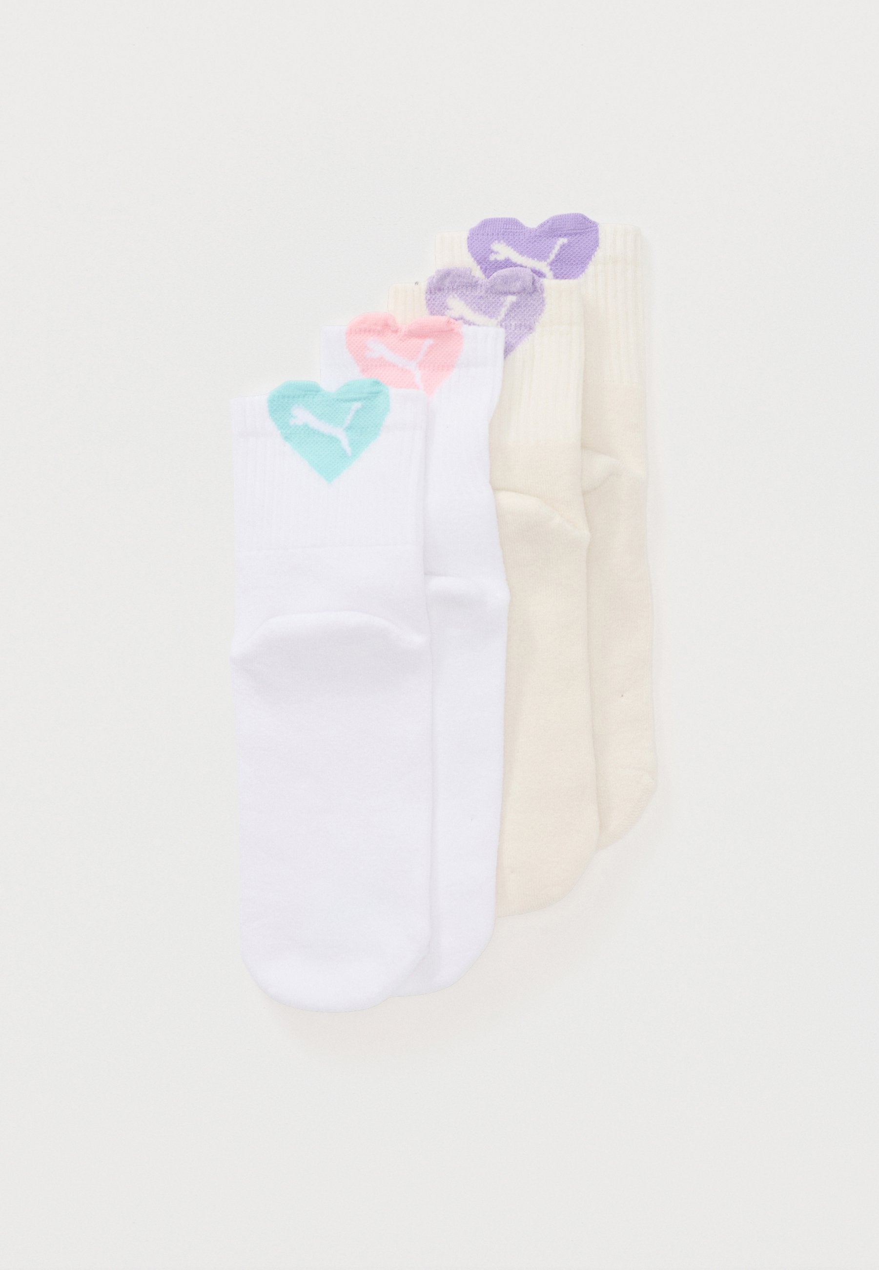 HEART LOGO SHORT CREW 4 PACK  - Socks - pink/purple/turquoise