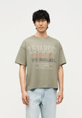 JORMENTON TYPO FRONT TEE CREW NECK - Print T-shirt - seagrass