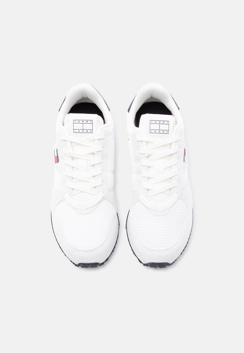 LOGO SUEDE CONTRAST HEEL TRAINERS - Trainers - ecru/black