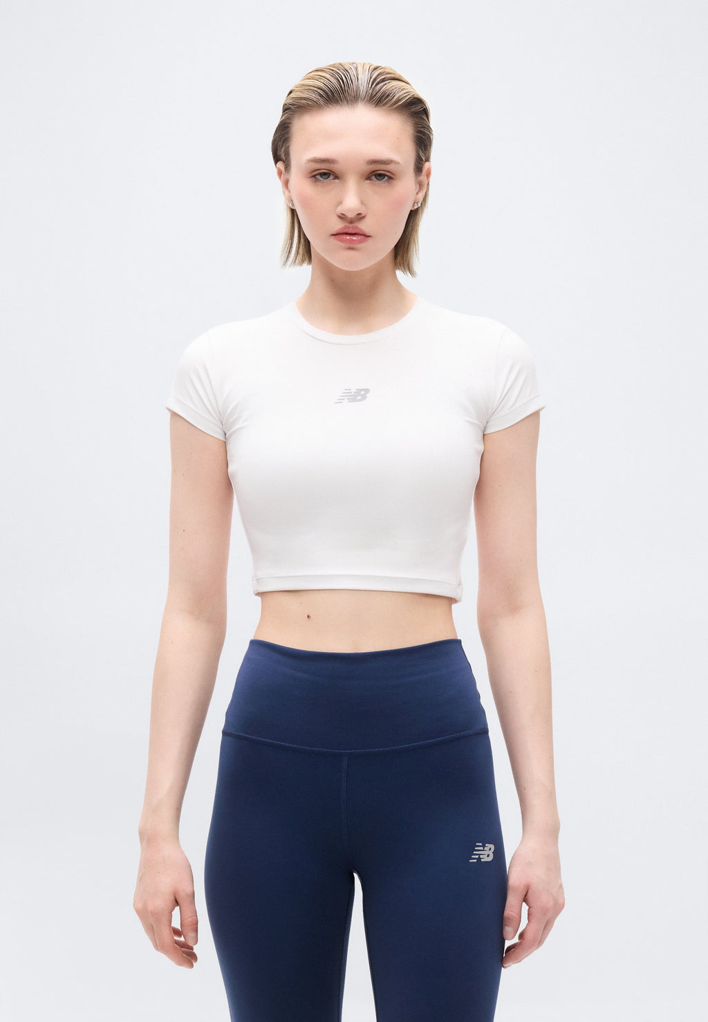 HARMONY FITTED - Basic T-shirt - white