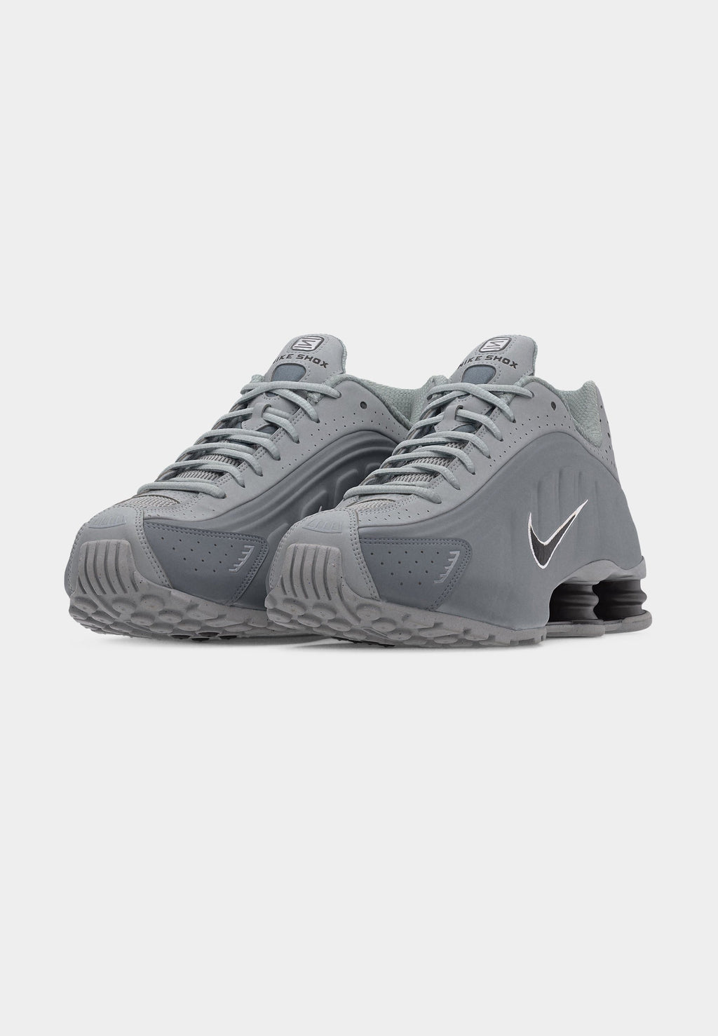 SHOX R4 UNISEXE - Baskets basses - light smoke grey/black/smoke grey/white