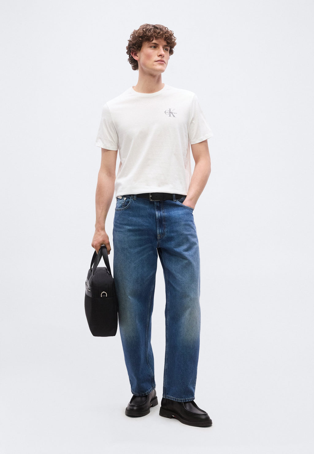 CLASSIC MICRO MONOLOGO 2 PACK  - Basic T-shirt - black/bright white