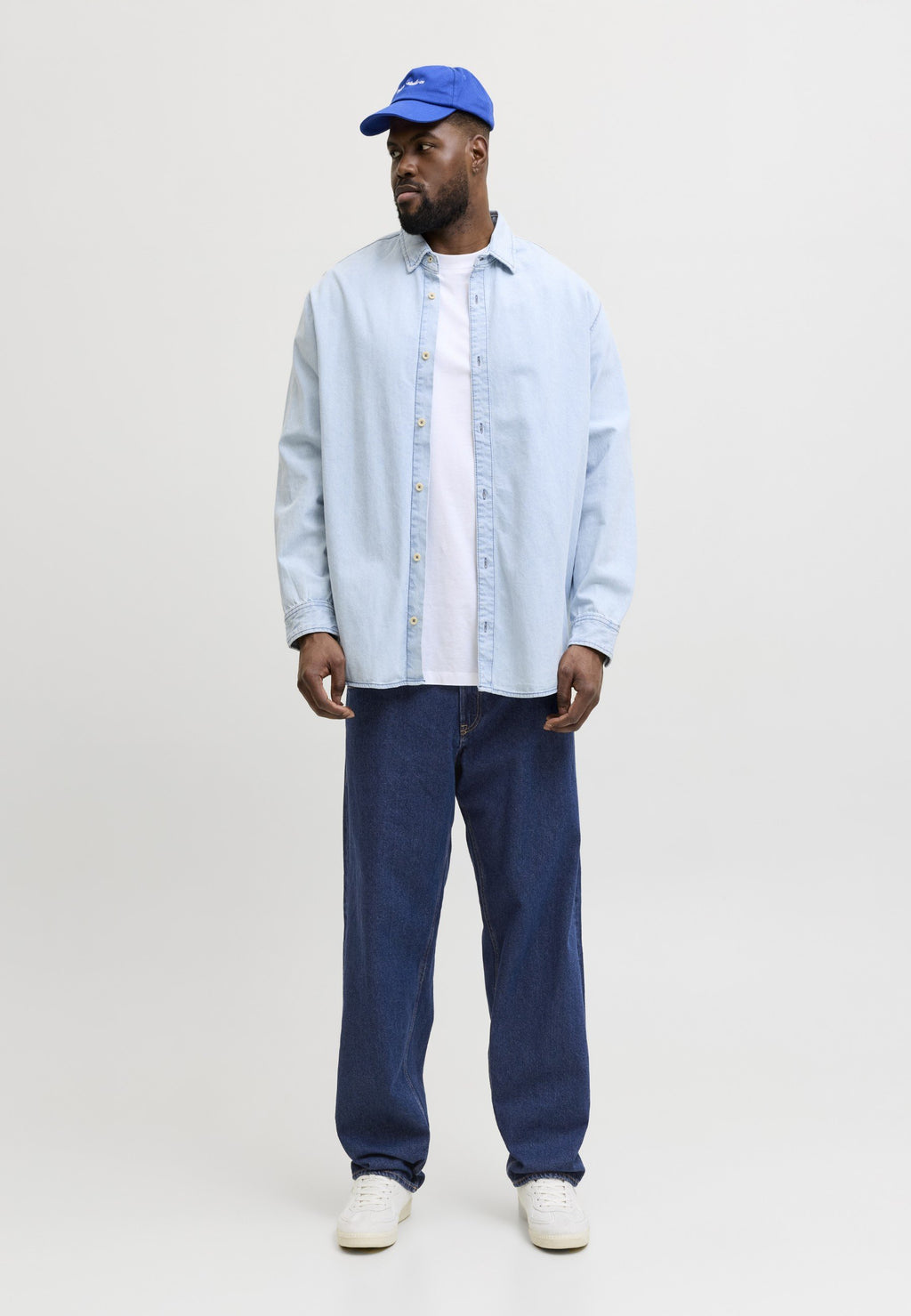 Relaxed Fit Plus Size JJICHRIS JJORGINAL AT 637 NOOS PLS - Relaxed fit jeans - blue denim