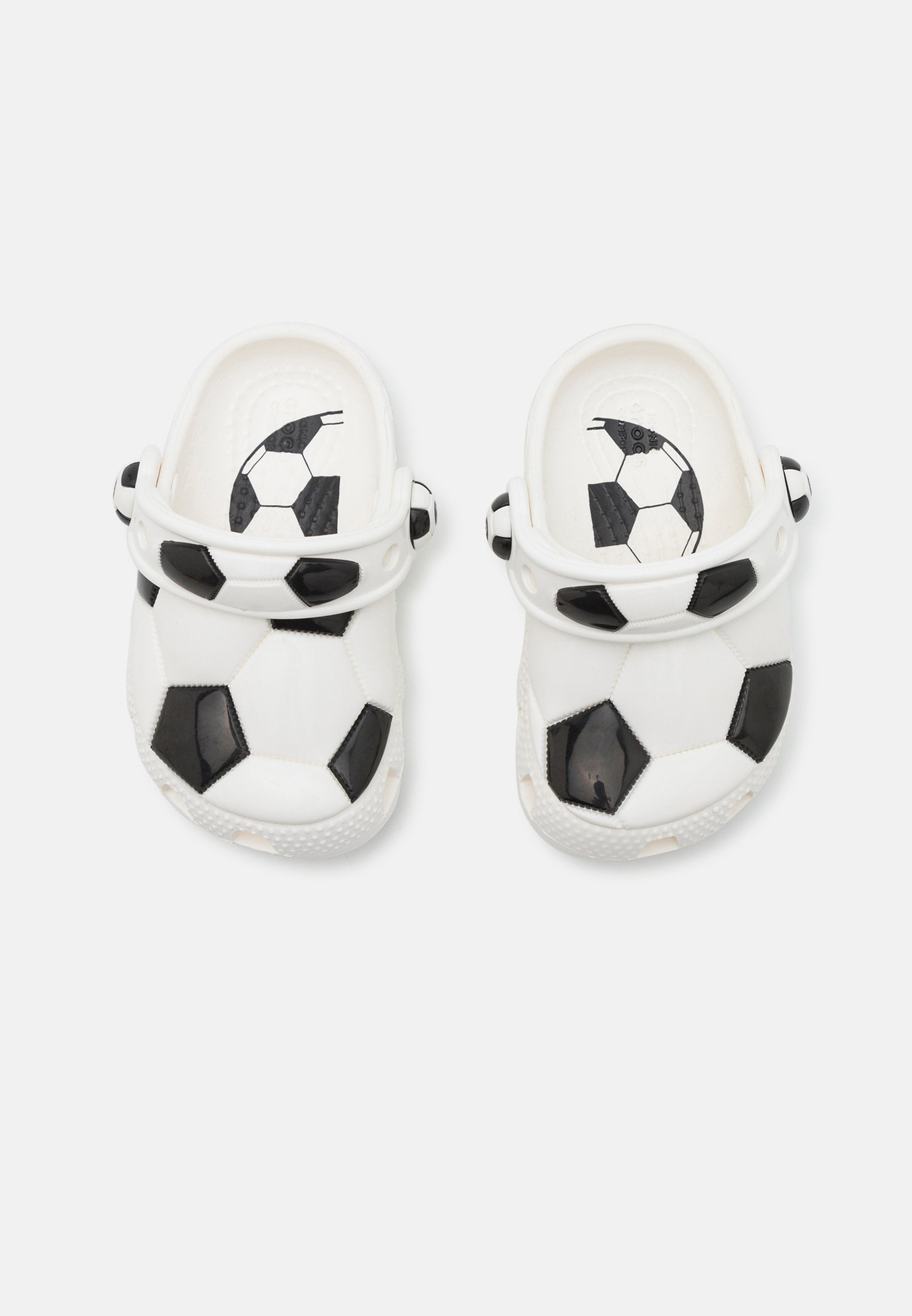 CLASSIC SOCCER BALL UNISEX - Pool slides - white/black