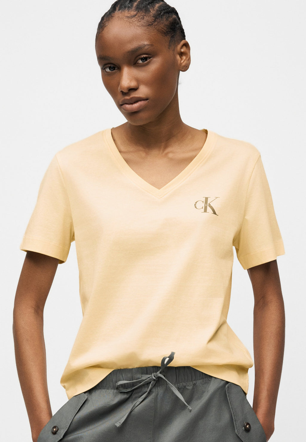 MONOLOGO TEE 2 PACK - Basic T-shirt - vanilla custard/white