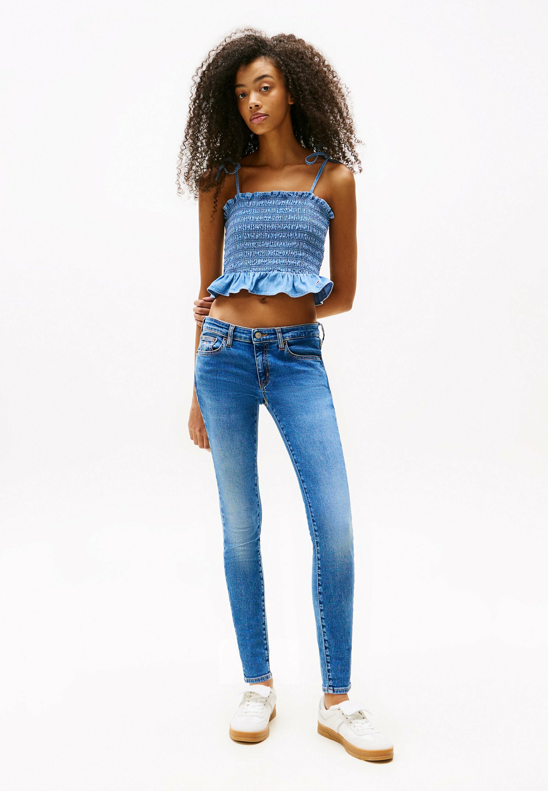 LIGHTWEIGHT LOW RISE SKINNY JEANS - Jeans Skinny Fit - denim medium