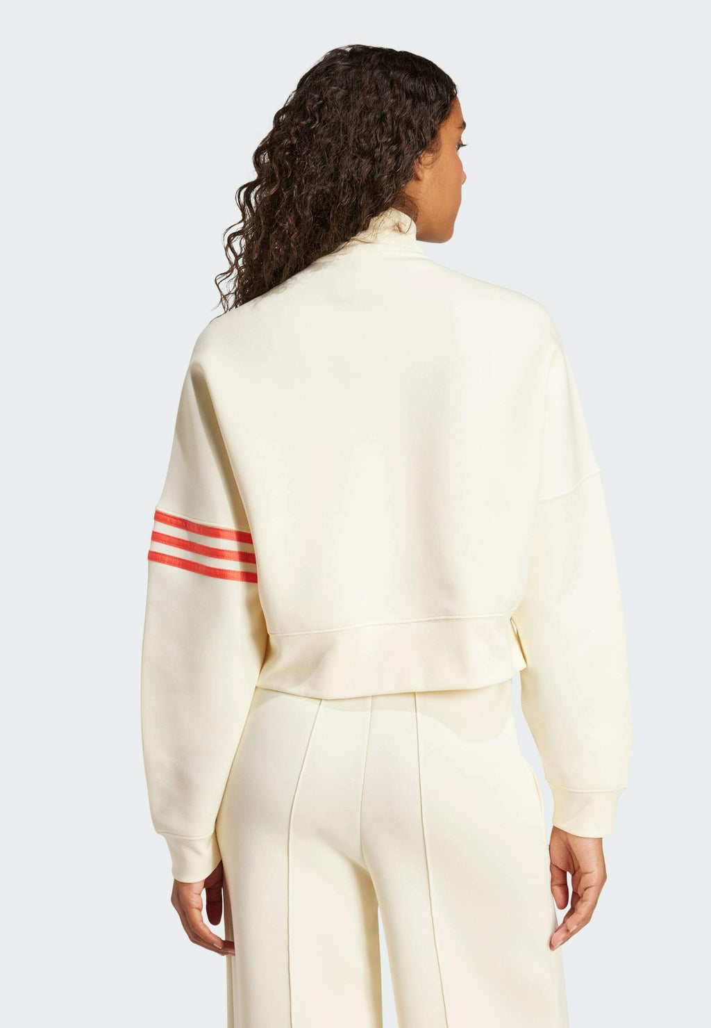 NEUCLASSICS TRACK - Zip-up sweatshirt - cream white   real coral