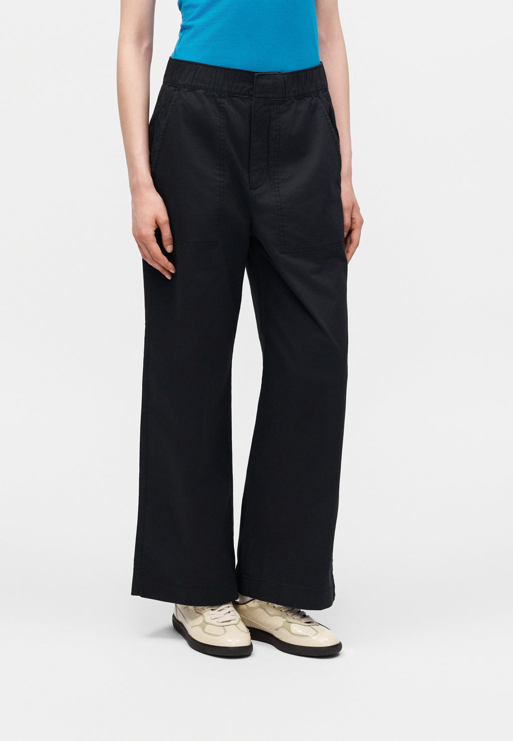 EASY - Trousers - washed black