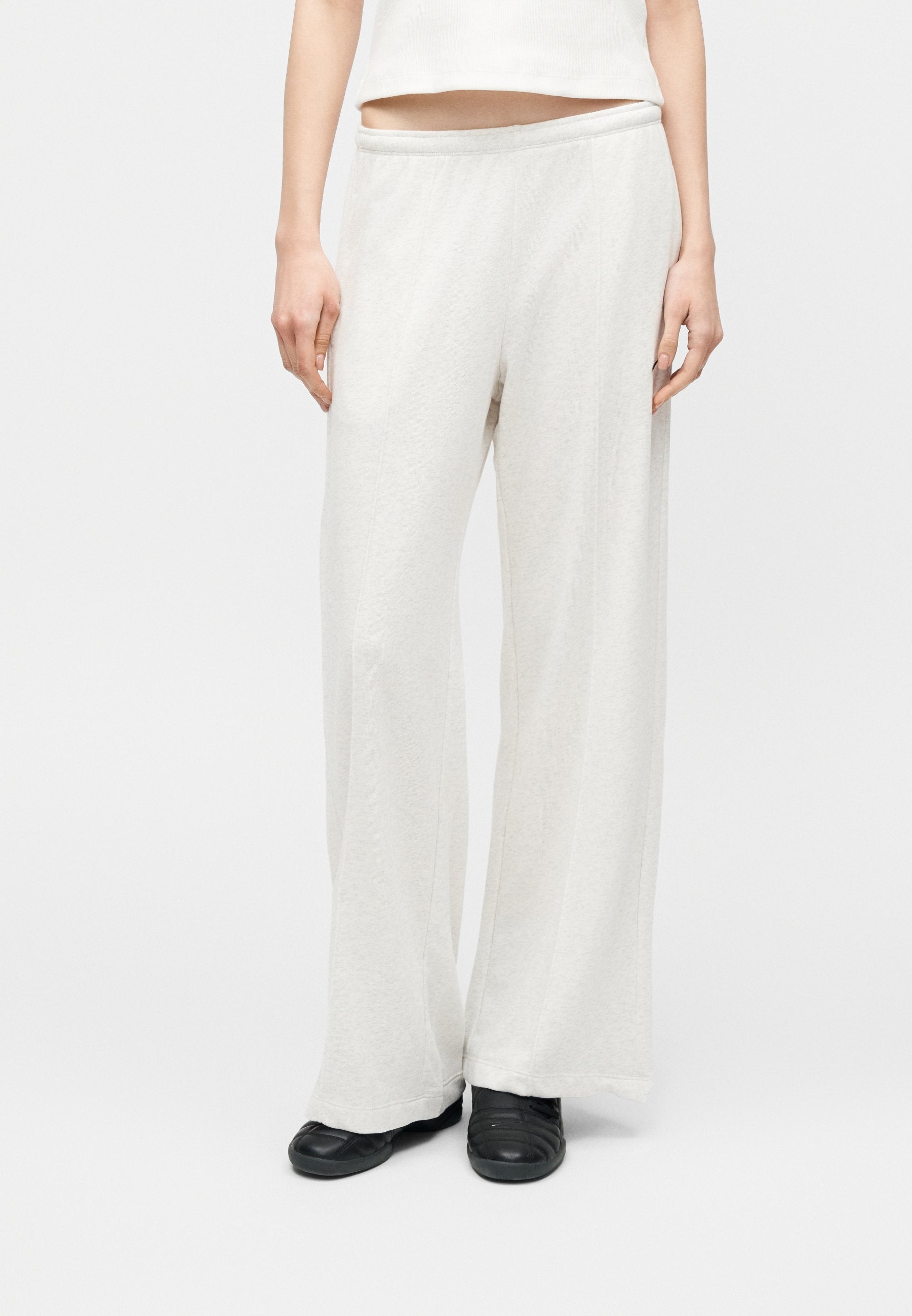 Tracksuit bottoms - birch heather/white/black