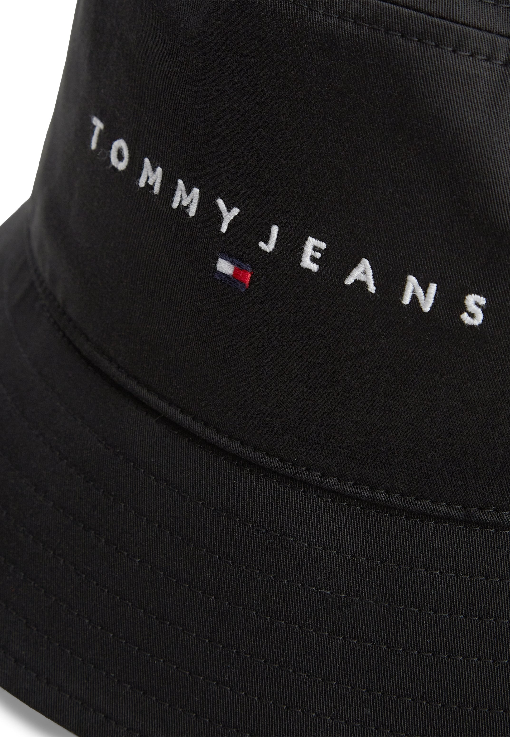 LINEAR LOGO EMBROIDERY TWILL BUCKET HAT - Hat - black
