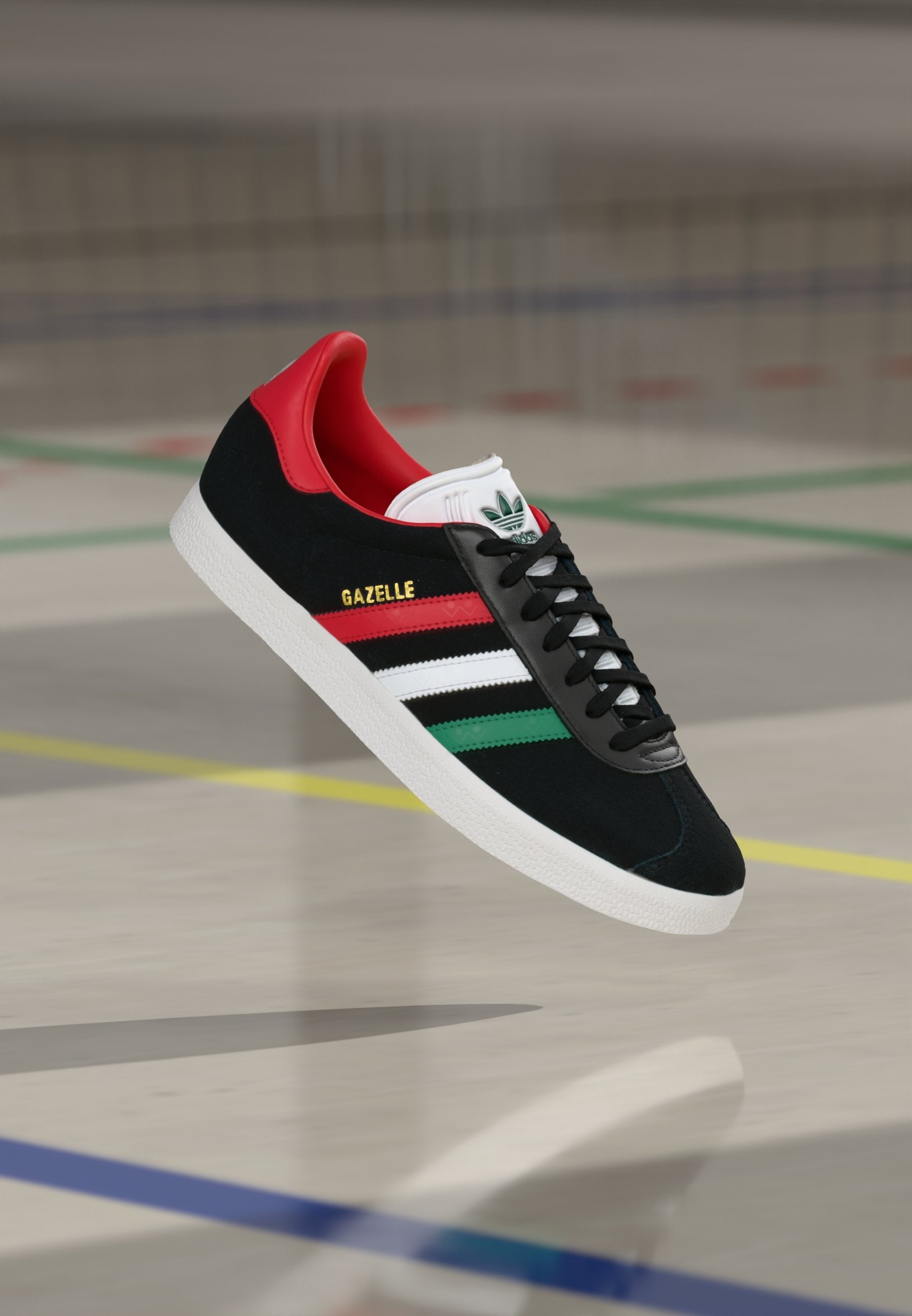 GAZELLE BOB MARLEY - Trainers - core black/footwear white/better scarlet
