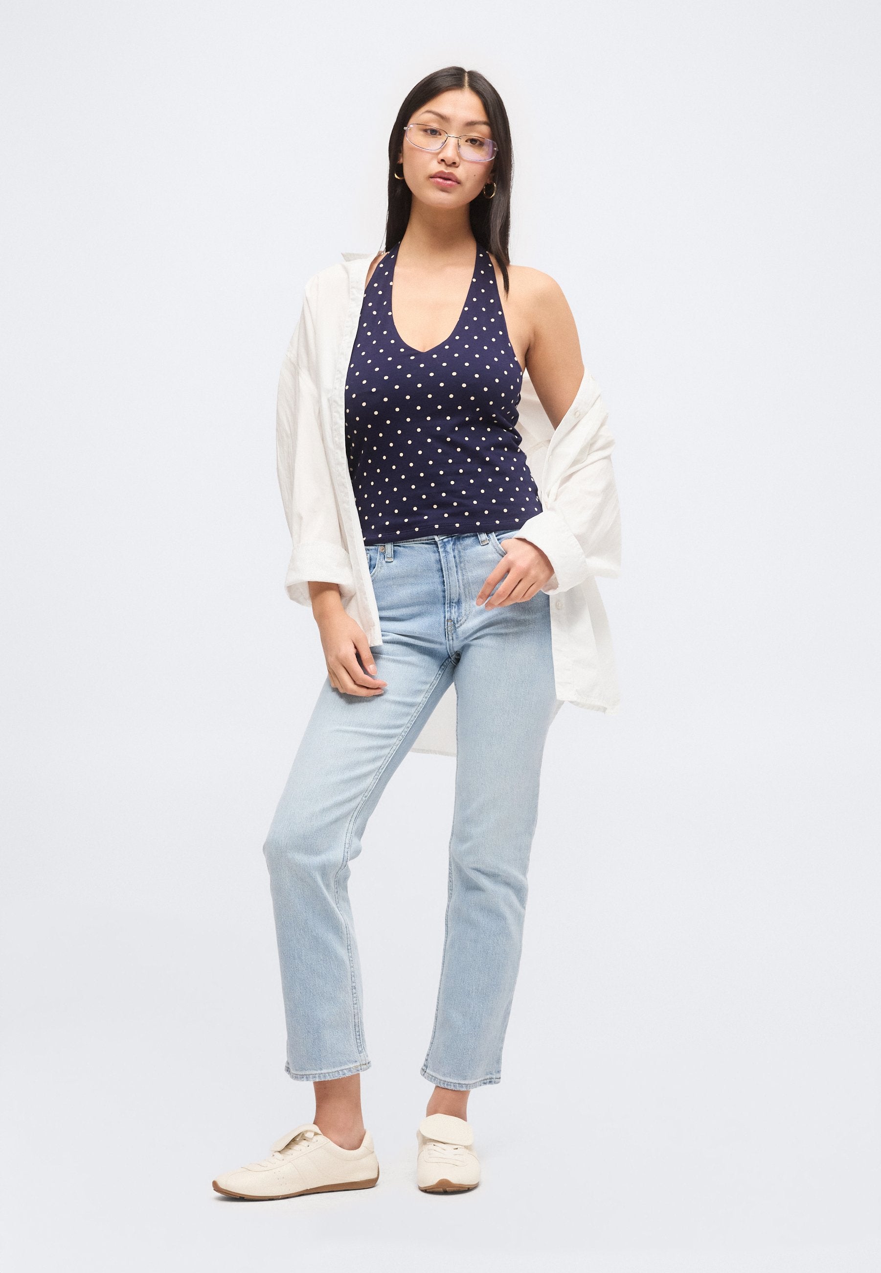 HALTER TANK - Top - navy