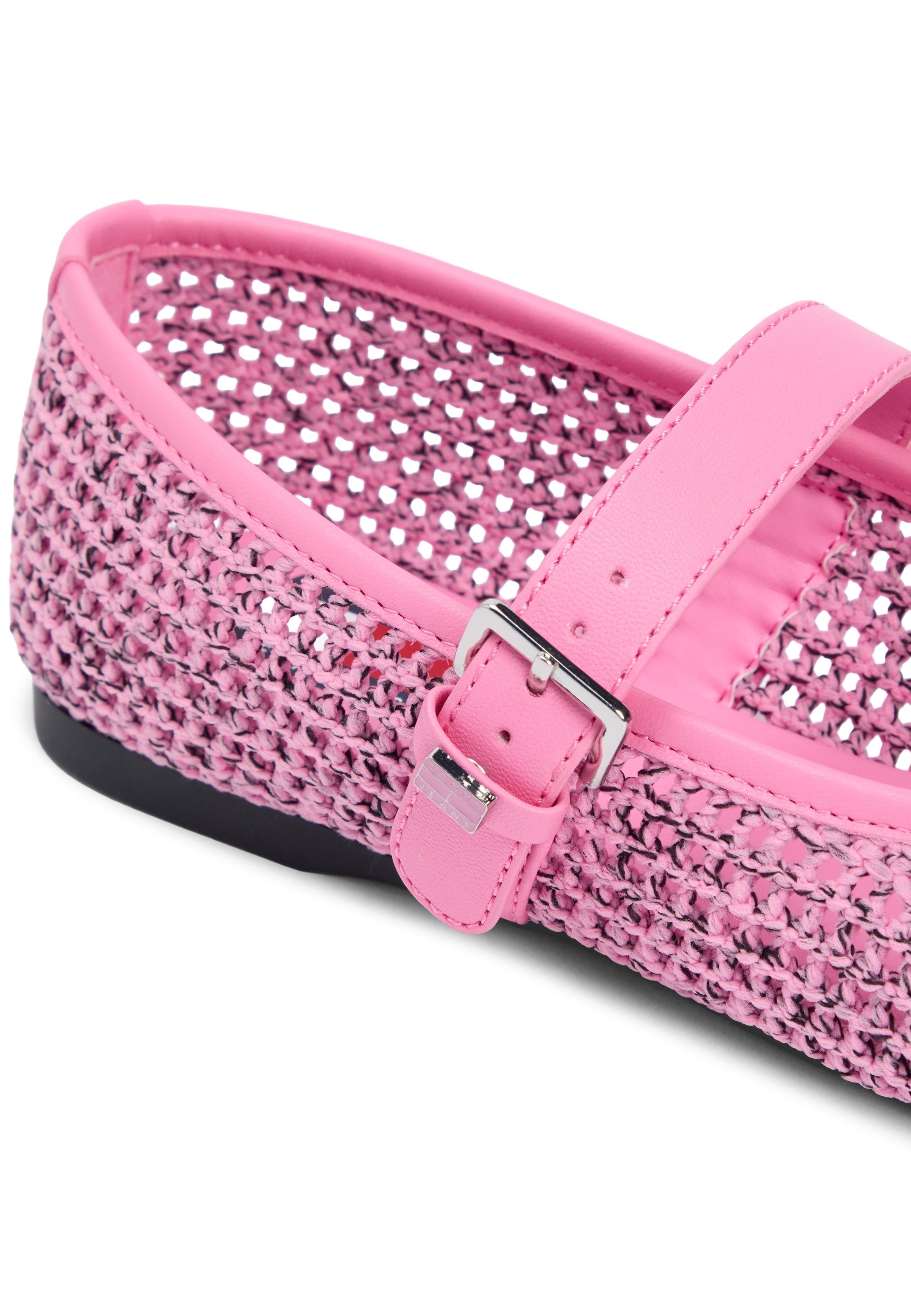 BALLERINES À BRIDES EN TRICOT - Ballerines - blush synthétique