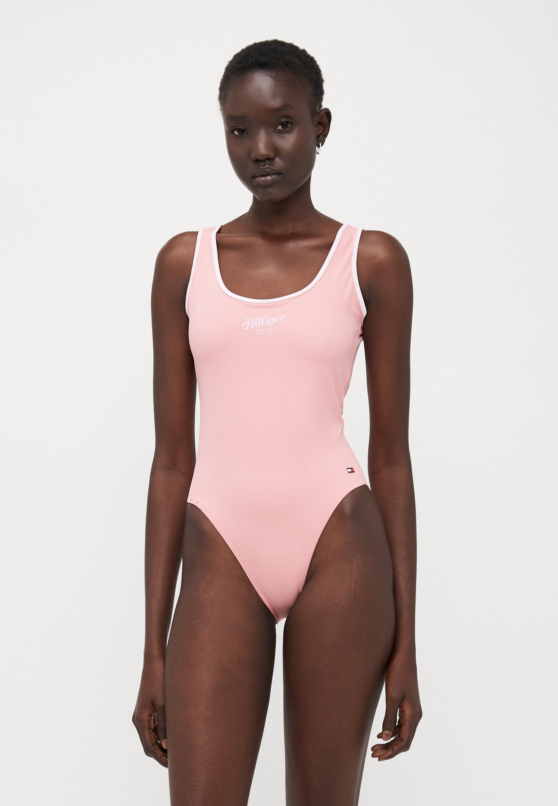 ESSENTIALS ONE PIECE LOGO - Swimsuit - carnation pink