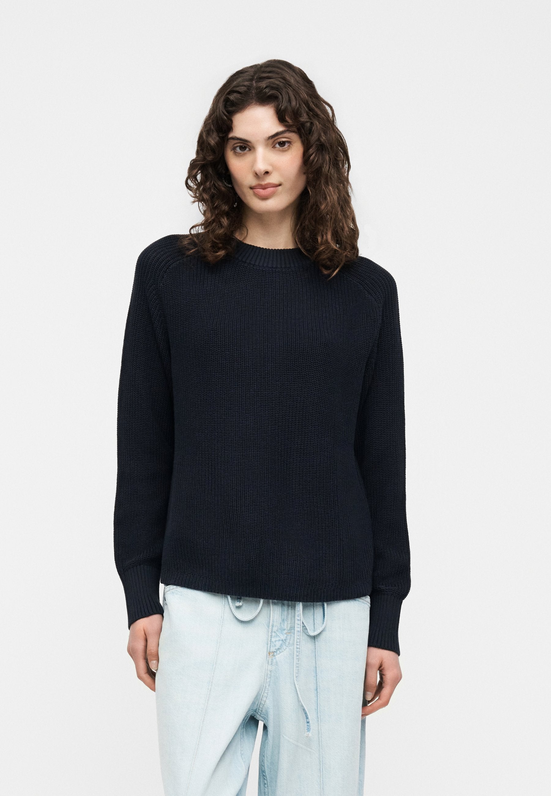 C NECK - Jumper - evening blue