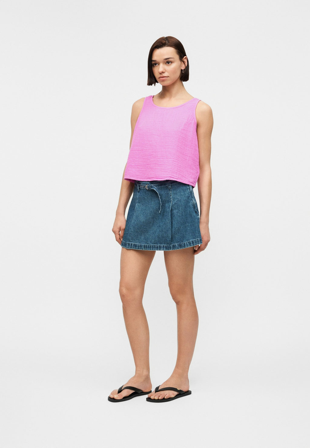 RACER SHELL GAUZE - Blouse - neon pink glow