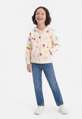 LOGO - Zip-up sweatshirt - off-white/multi-coloured