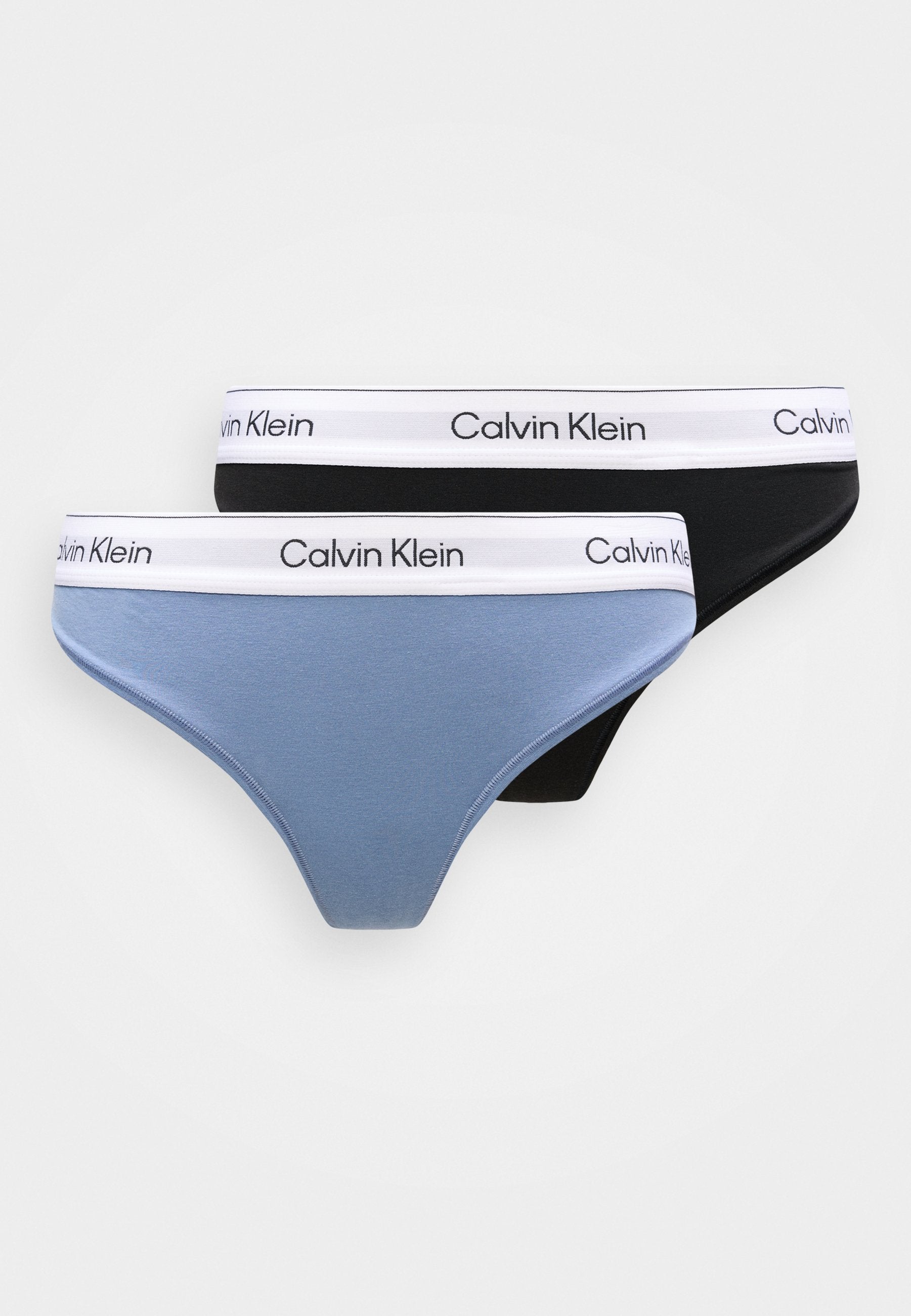 THONG 2 PACK - Thong - black/blue tulip