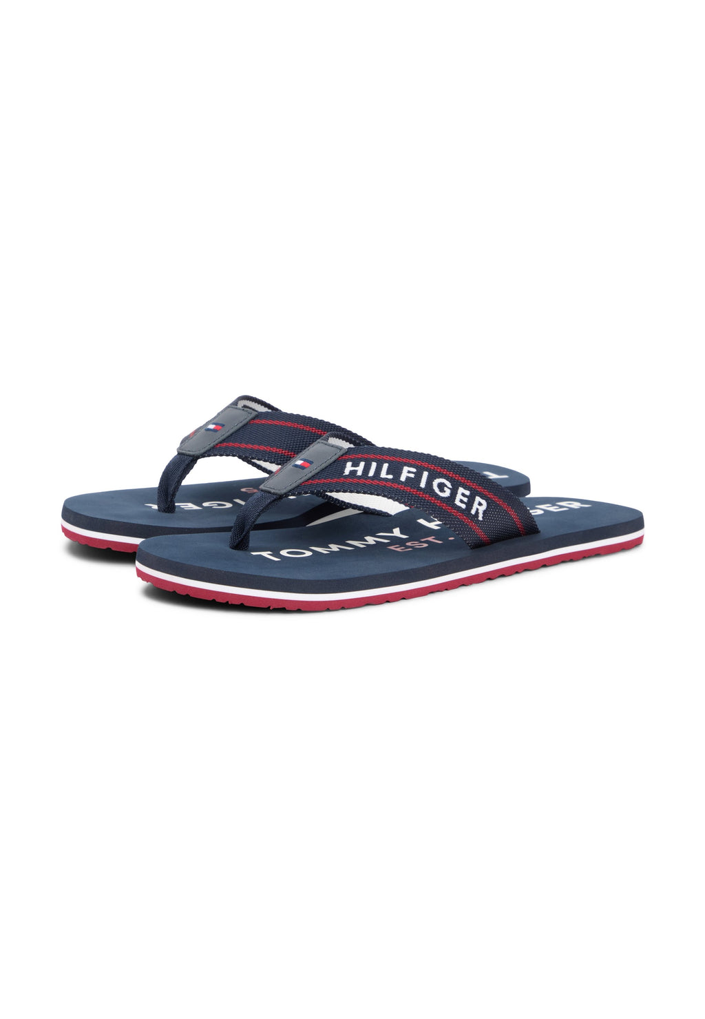 WEBBING STRAP LOGO FLIP-FLOPS - T-bar sandals - desert sky