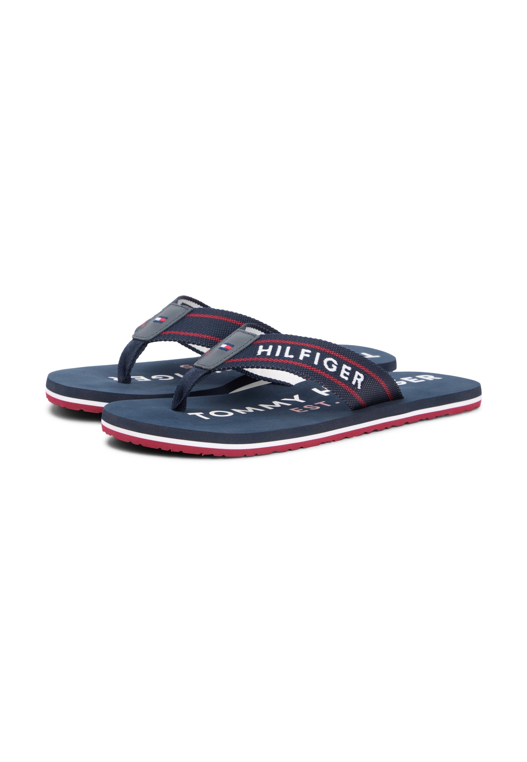 WEBBING STRAP LOGO FLIP-FLOPS - T-bar sandals - desert sky