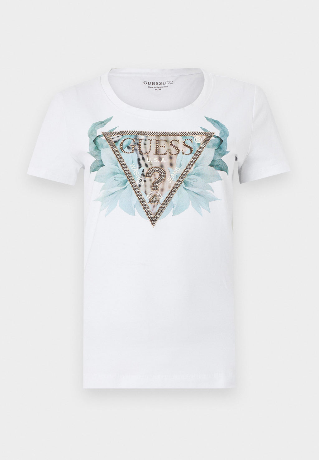 FLOWER TRIANGLE TEE - Print T-shirt - pure white