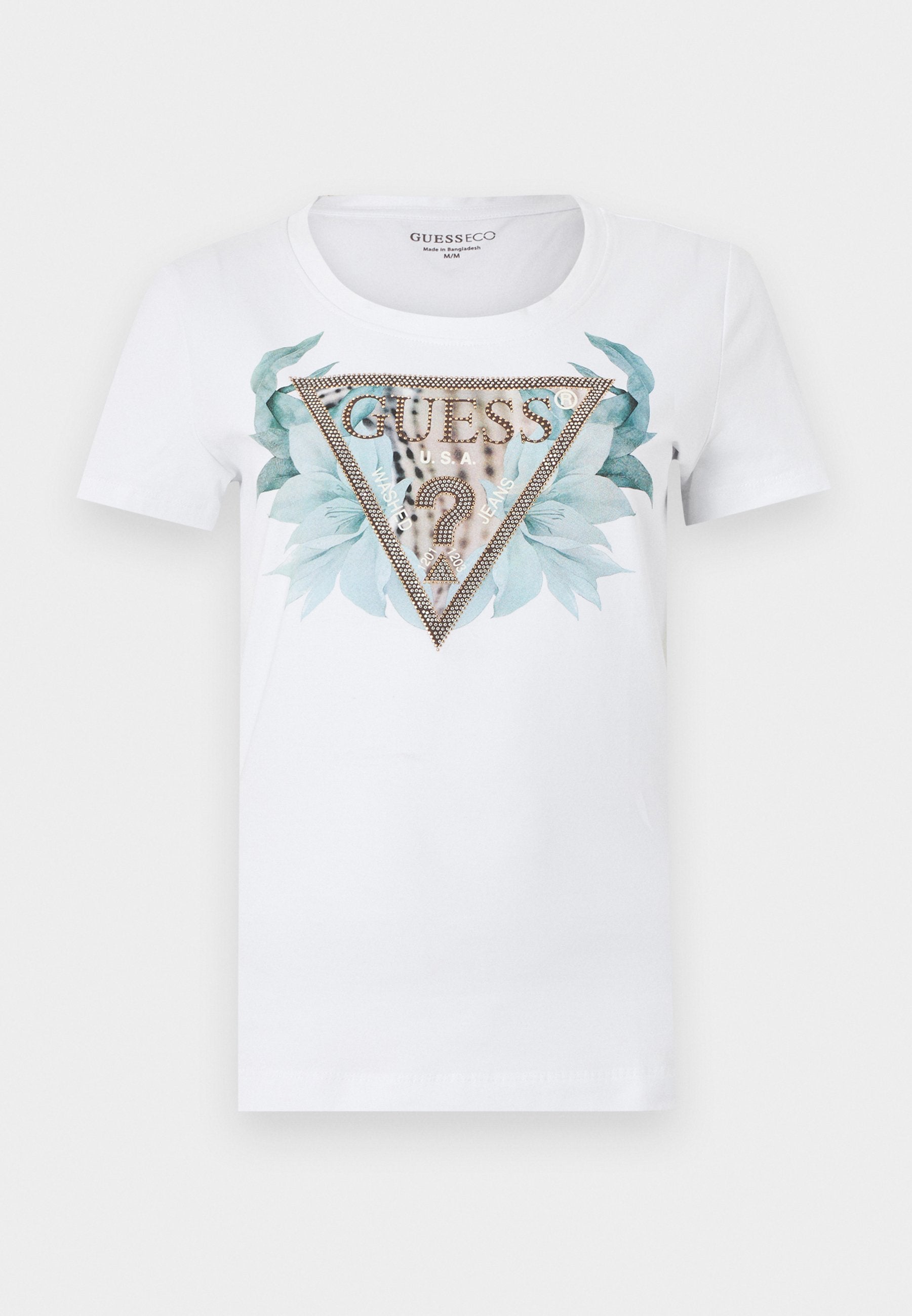 FLOWER TRIANGLE TEE - Print T-shirt - pure white
