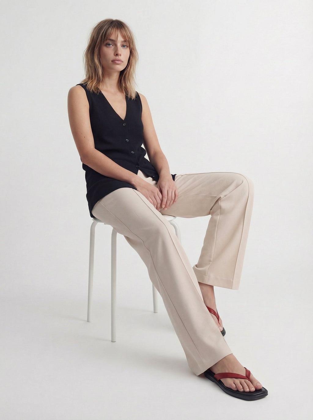 JXIDA - Trousers - moonbeam