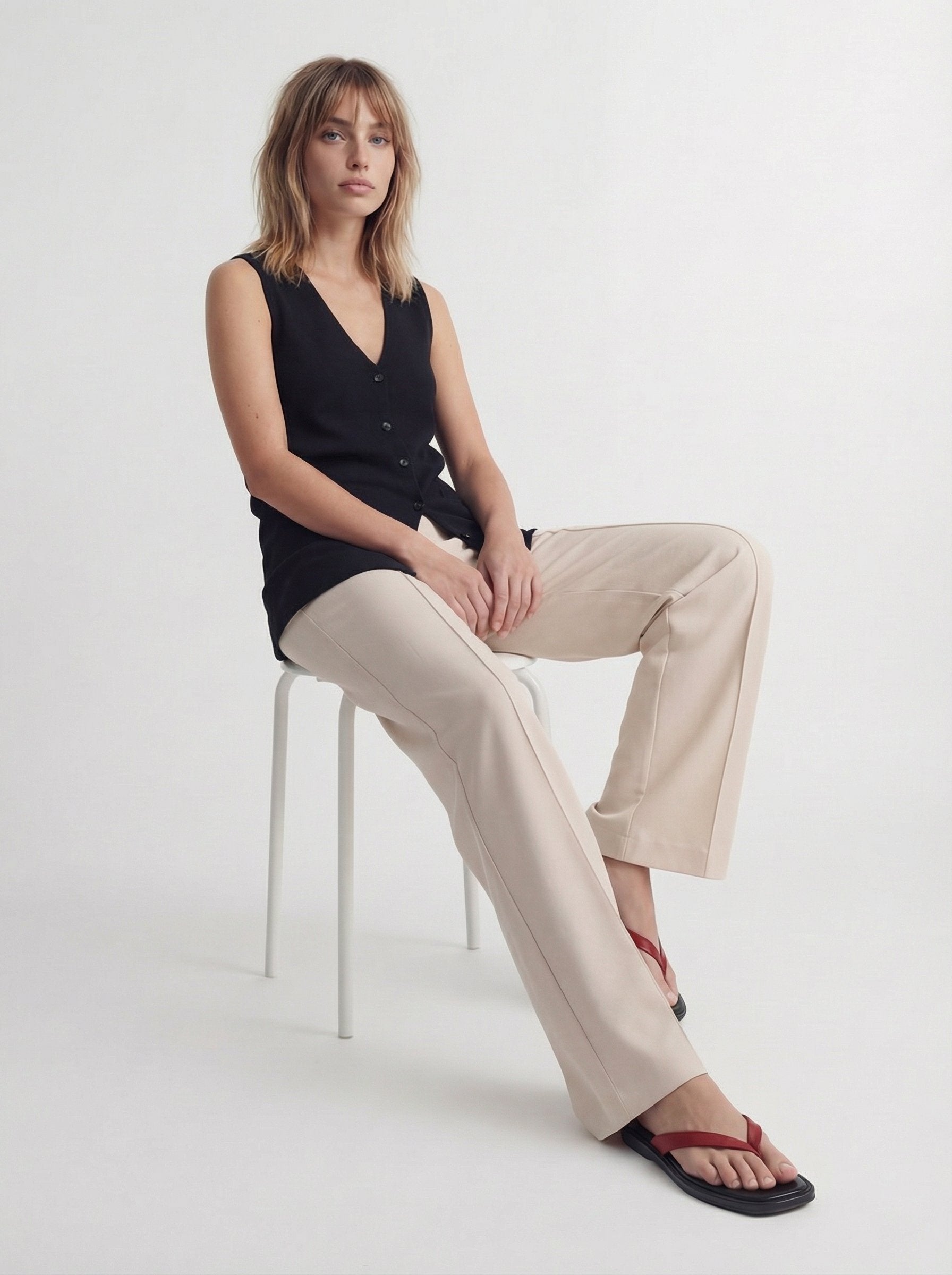 JXIDA - Trousers - moonbeam
