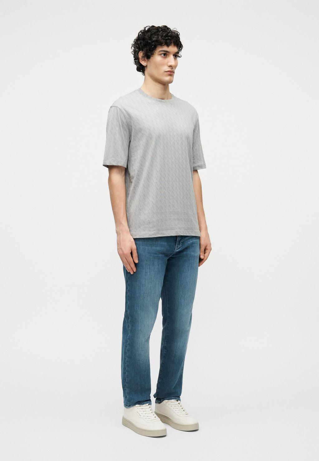 TEE-SHIRT À LOGO AX COUPE CLASSIQUE - T-shirt imprimé - chiseled stone/darker allover