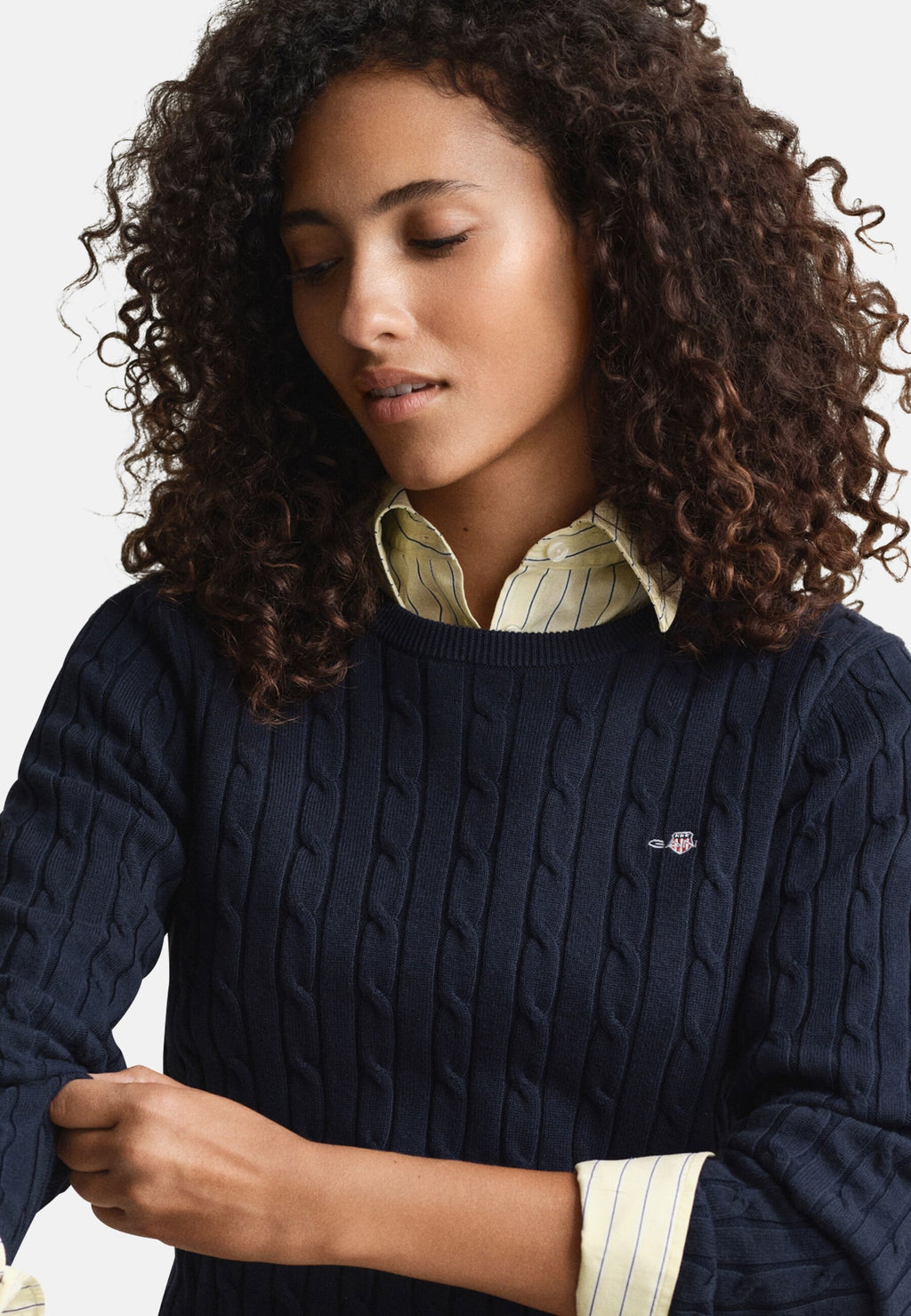 STRETCH CABLE  - Jumper - evening blue