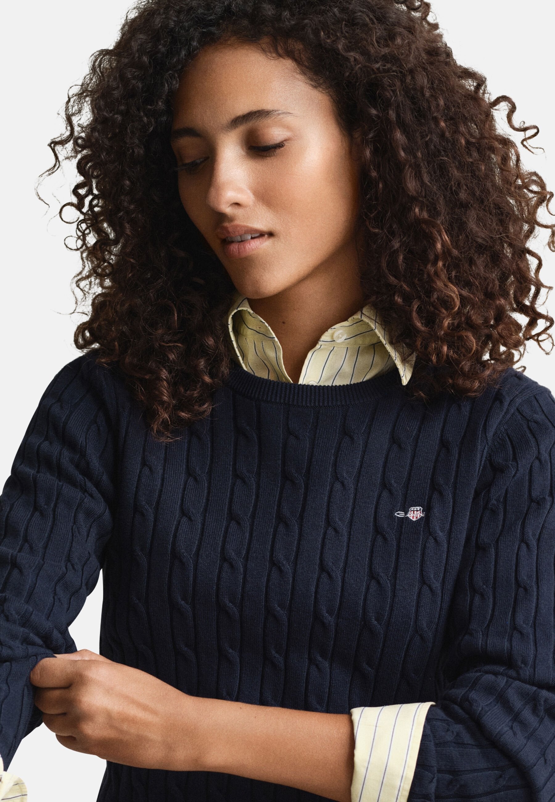 STRETCH CABLE  - Jumper - evening blue
