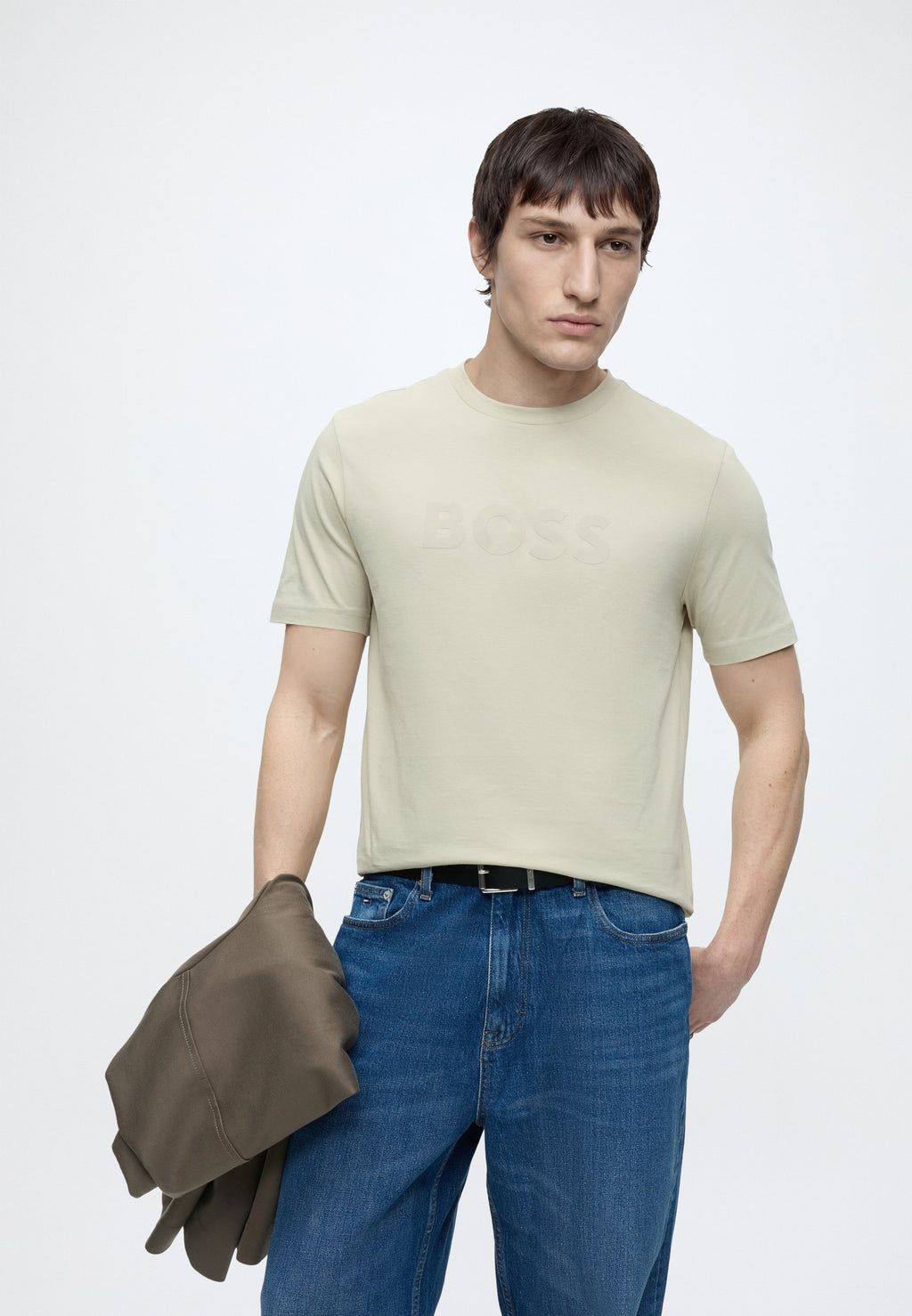 TE LOGO - Print T-shirt - light beige