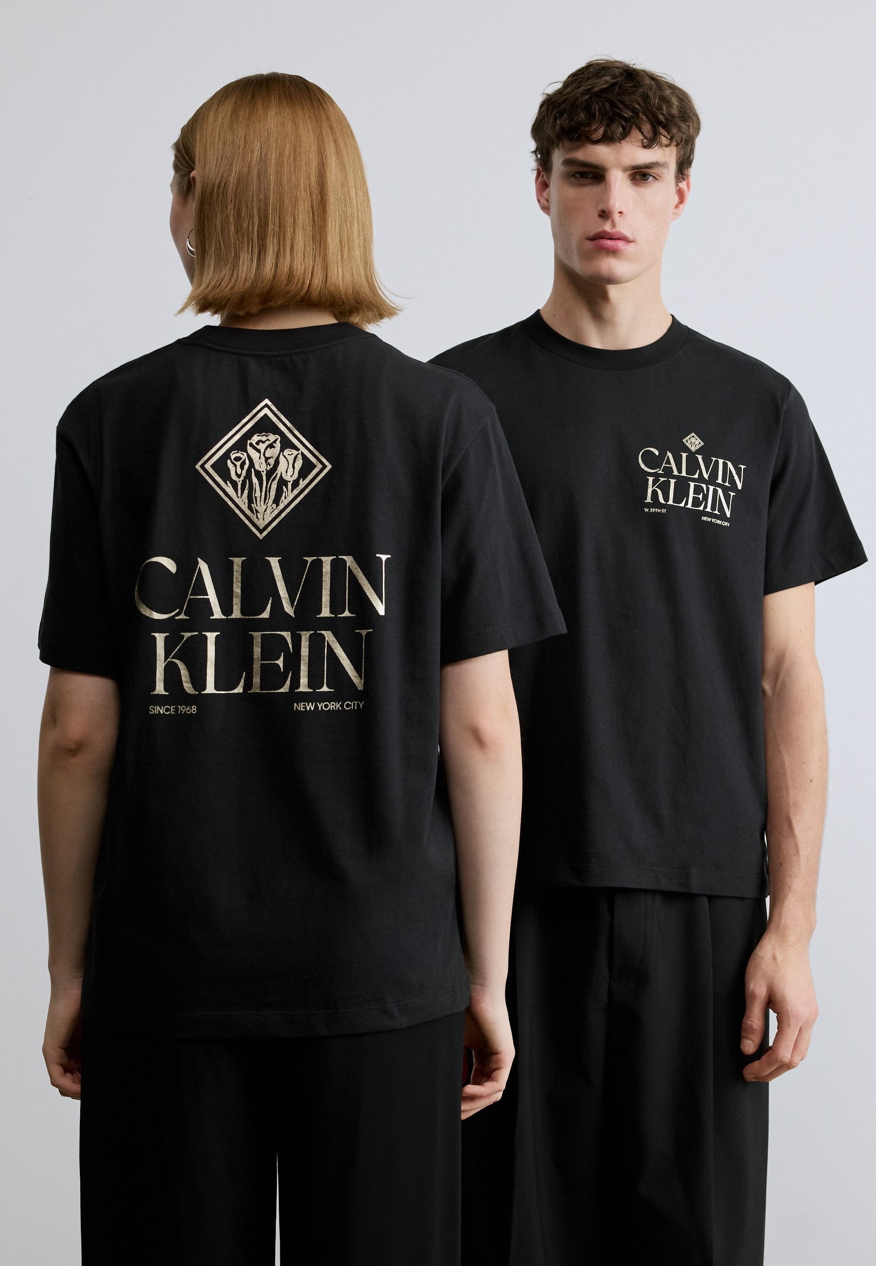 20S ROSES GRAPHIC TEE UNISEX - Print T-shirt - black