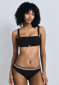 BRIEF BRAID - Bikini bottoms - black