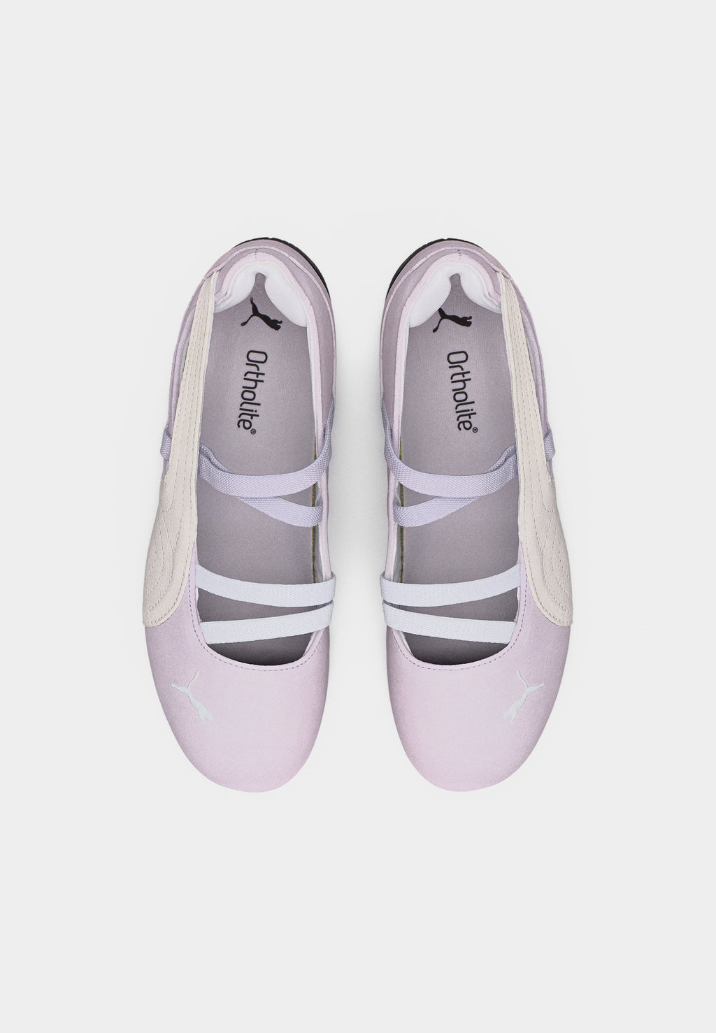 SPEEDCAT JR UNISEX - Ankle strap ballet pumps - lavender pop/white